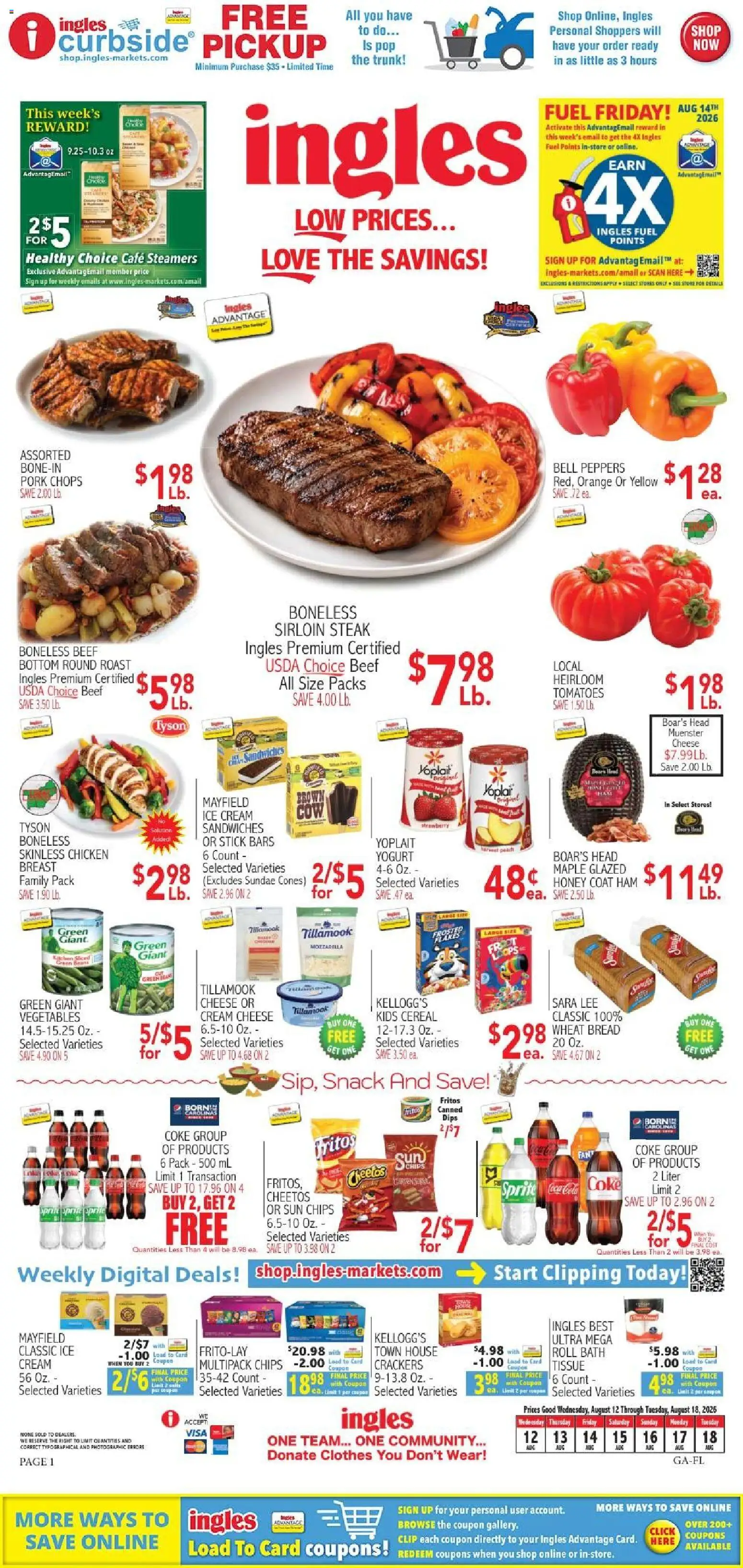 Ingles Weekly Ad - valid from 08/19/2026 | Page: 9 | Products: Crackers, Chicken, Honey, Tomatoes