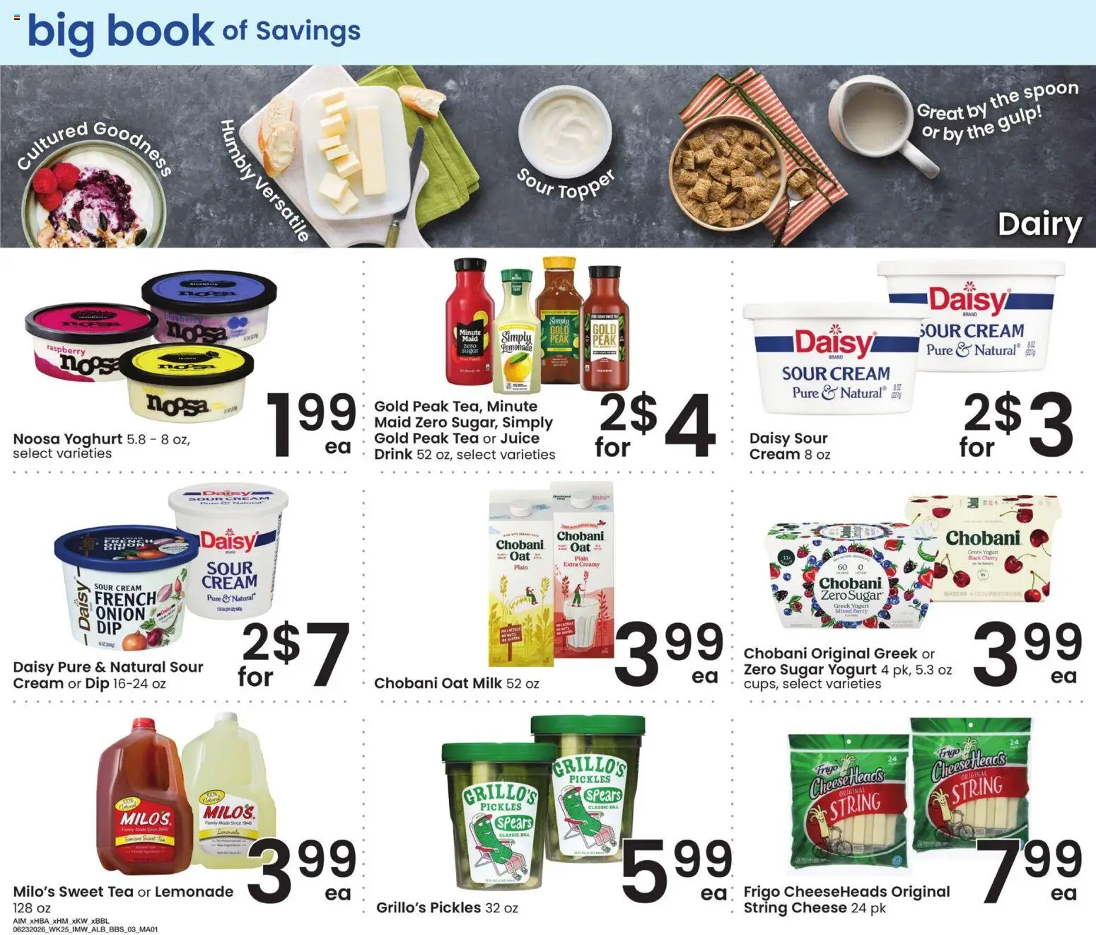 Albertsons Big Book of Savings - valid from 06/23/2026 | Page: 3 | Products: Tea, Sour cream, Dill, Onion