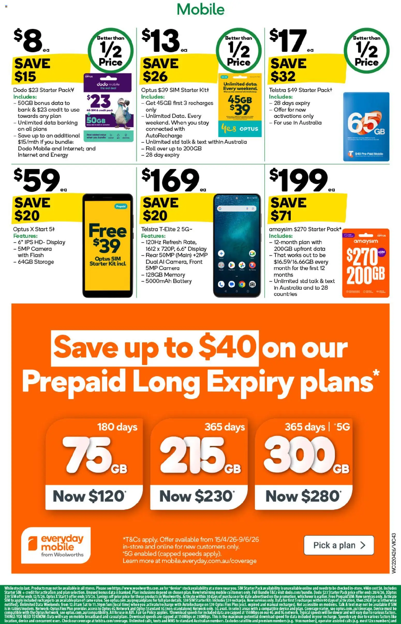 Woolworths catalogue - valid from 22.04.2026 | Page: 43 | Products: Battery, Date, Device, Camera