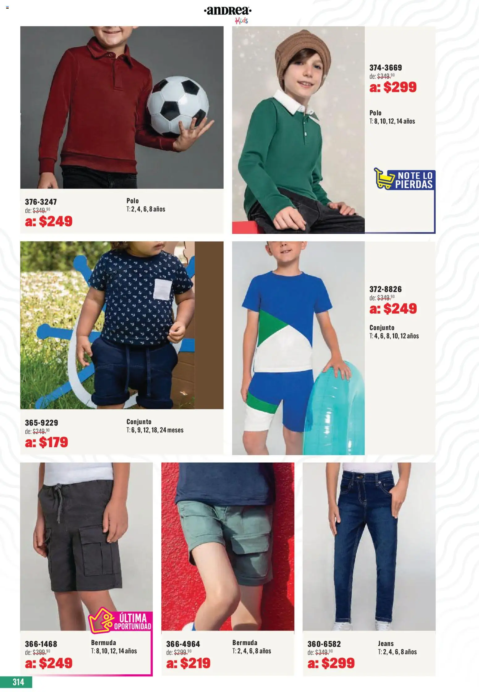 Nuevas ofertas de Andrea válidas en toda la República Mexicana desde el 03.05.2026. ¡Encuentra las mejores ofertas en Andrea catálogo Outlet! | Página: 314 | Productos: Conjunto, Bermuda