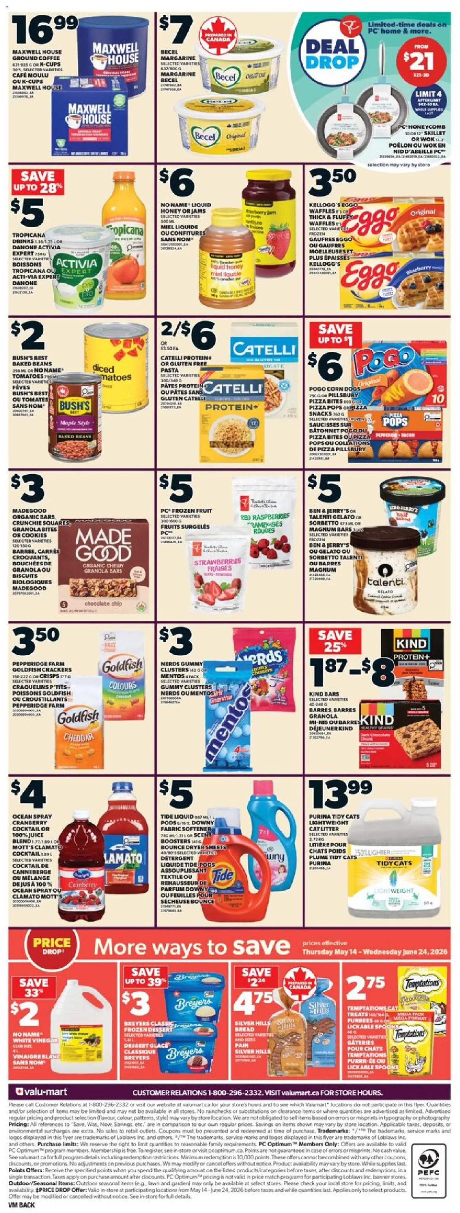 Valu Mart flyer valid from 21.05.2026 | Page: 2 | Products: Strawberries, PC, Dryer, Juice