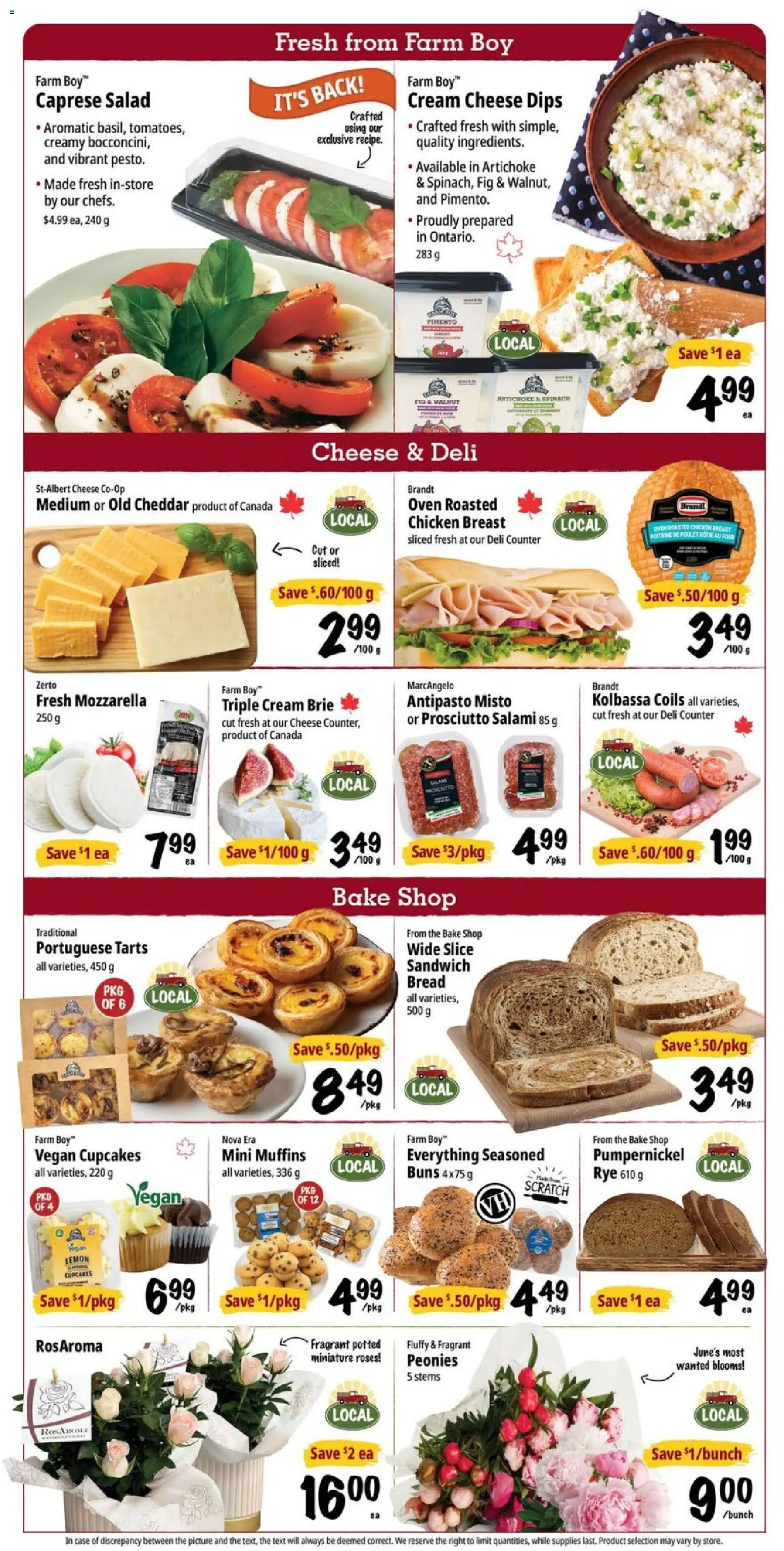 Farm Boy flyer valid from 11.06.2026 | Page: 3 | Products: Cream, Bread, Salami, Chicken