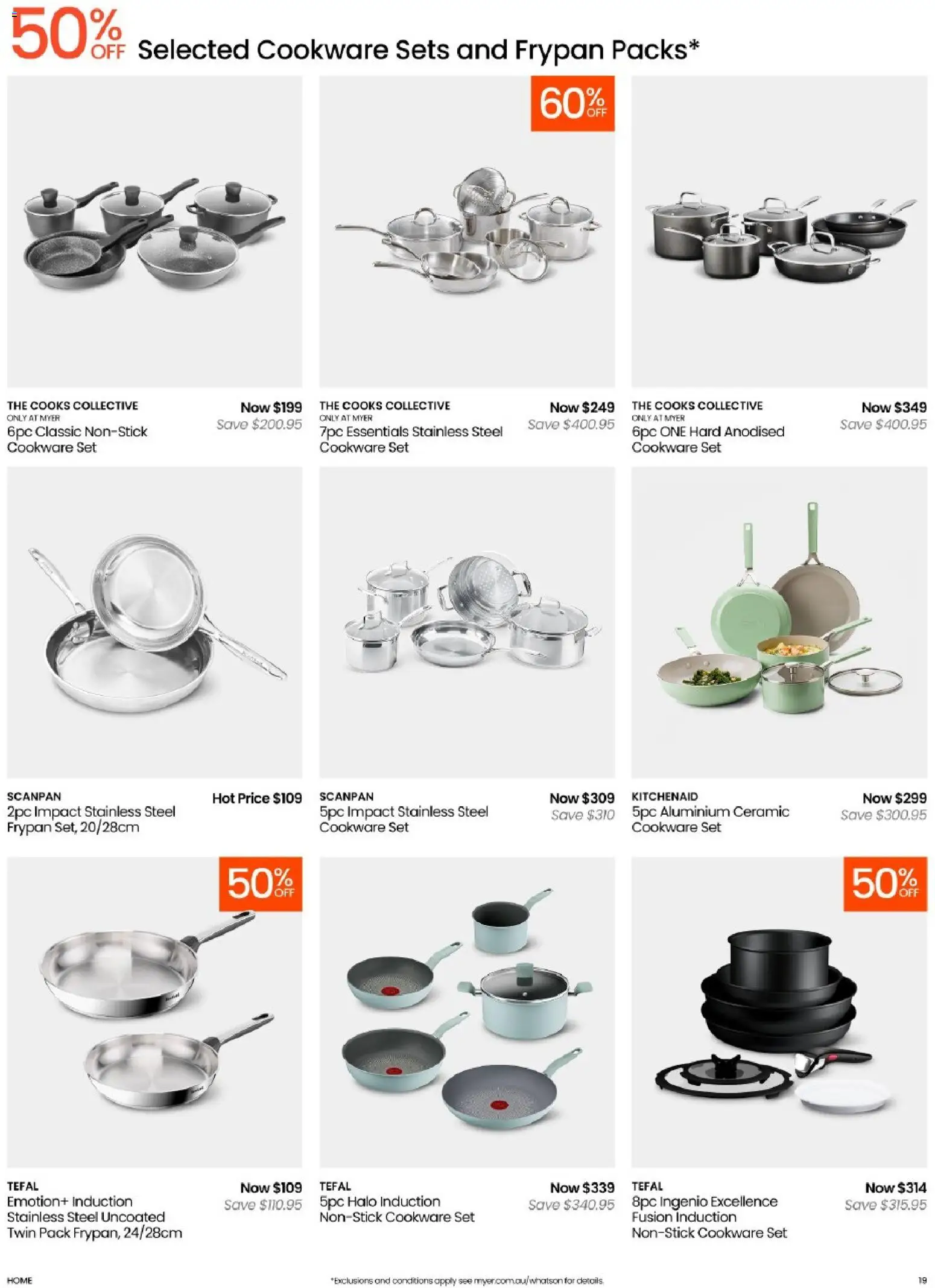 Myer catalogue - valid from 09/08/2026 | Page: 19 | Products: Cookware set, Cookware