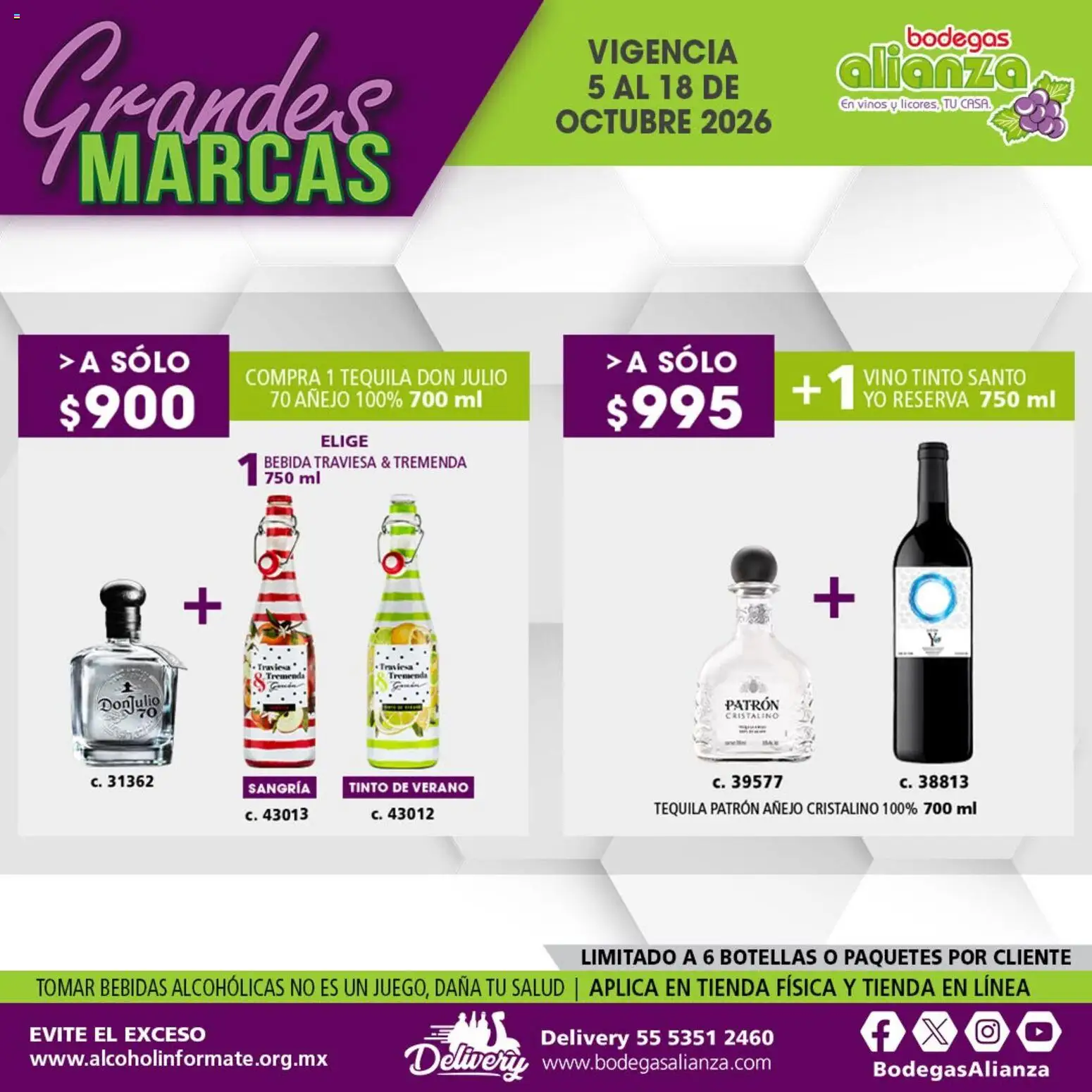 Nuevas ofertas de Bodegas Alianza válidas en toda la República Mexicana desde el 05/10/2026. ¡Encuentra las mejores ofertas en Bodegas Alianza catálogo Grandes Marcas! | Página: 10