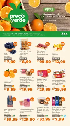 Oba Hortifruti - Ofertas da semana - Pré-Visualização do folheto da loja Oba Hortifruti, válido de 15/09/2026