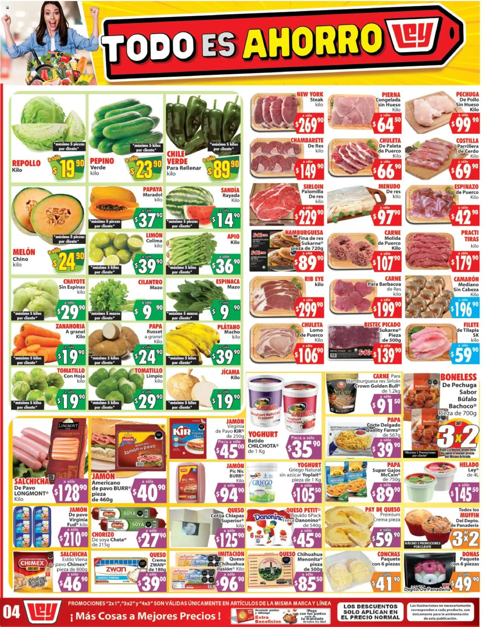 Nuevas ofertas de Casa Ley válidas en toda la República Mexicana desde el 21.05.2026. ¡Encuentra las mejores ofertas en Casa Ley folleto Autoservicio La Paz, BCS! | Página: 1 | Productos: Plátano, Sandía, Queso crema, Zanahoria