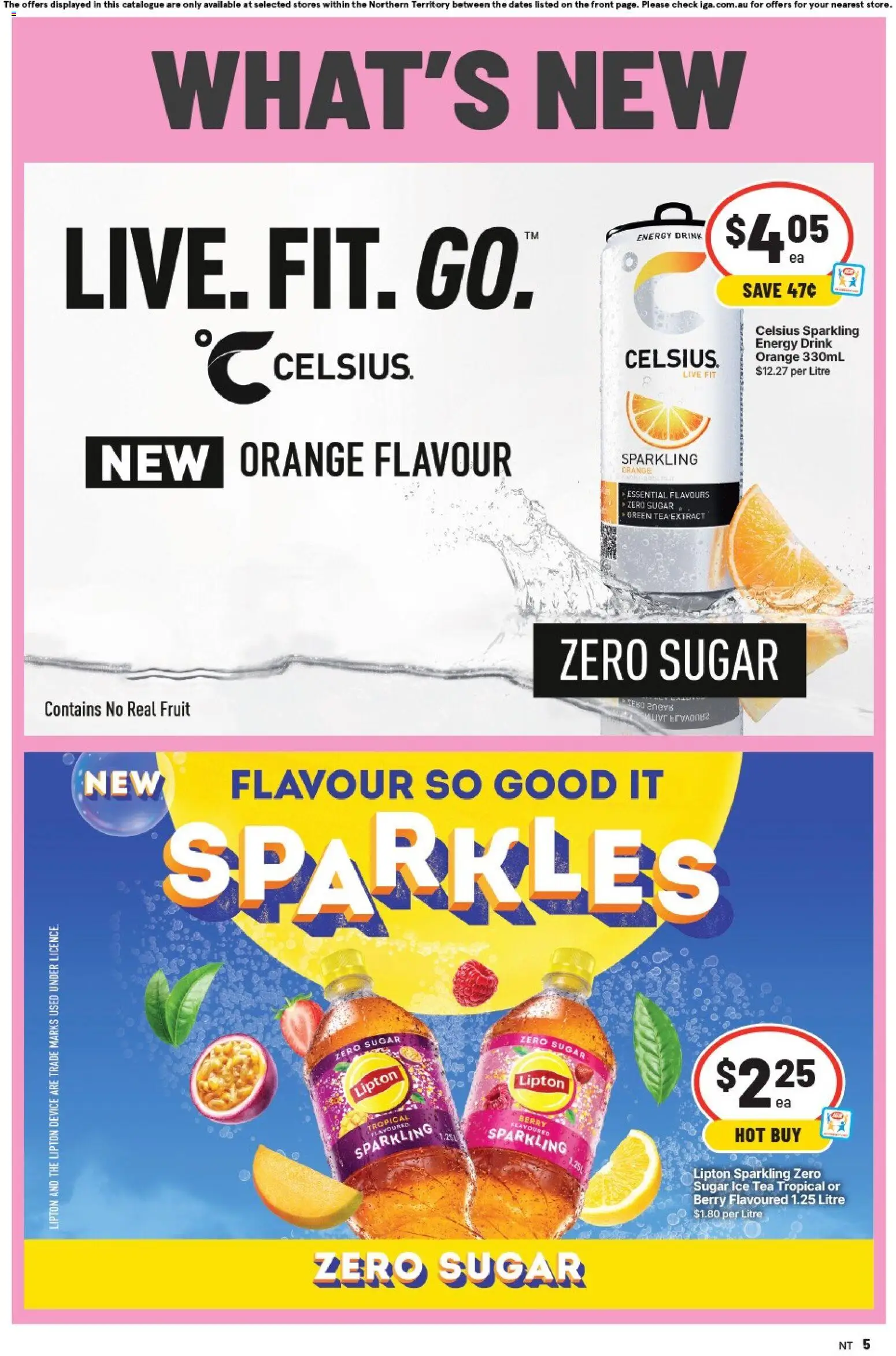 IGA catalogue - valid from 12/08/2026 | Page: 5 | Products: Energy drink, Fruit, Ice, Device