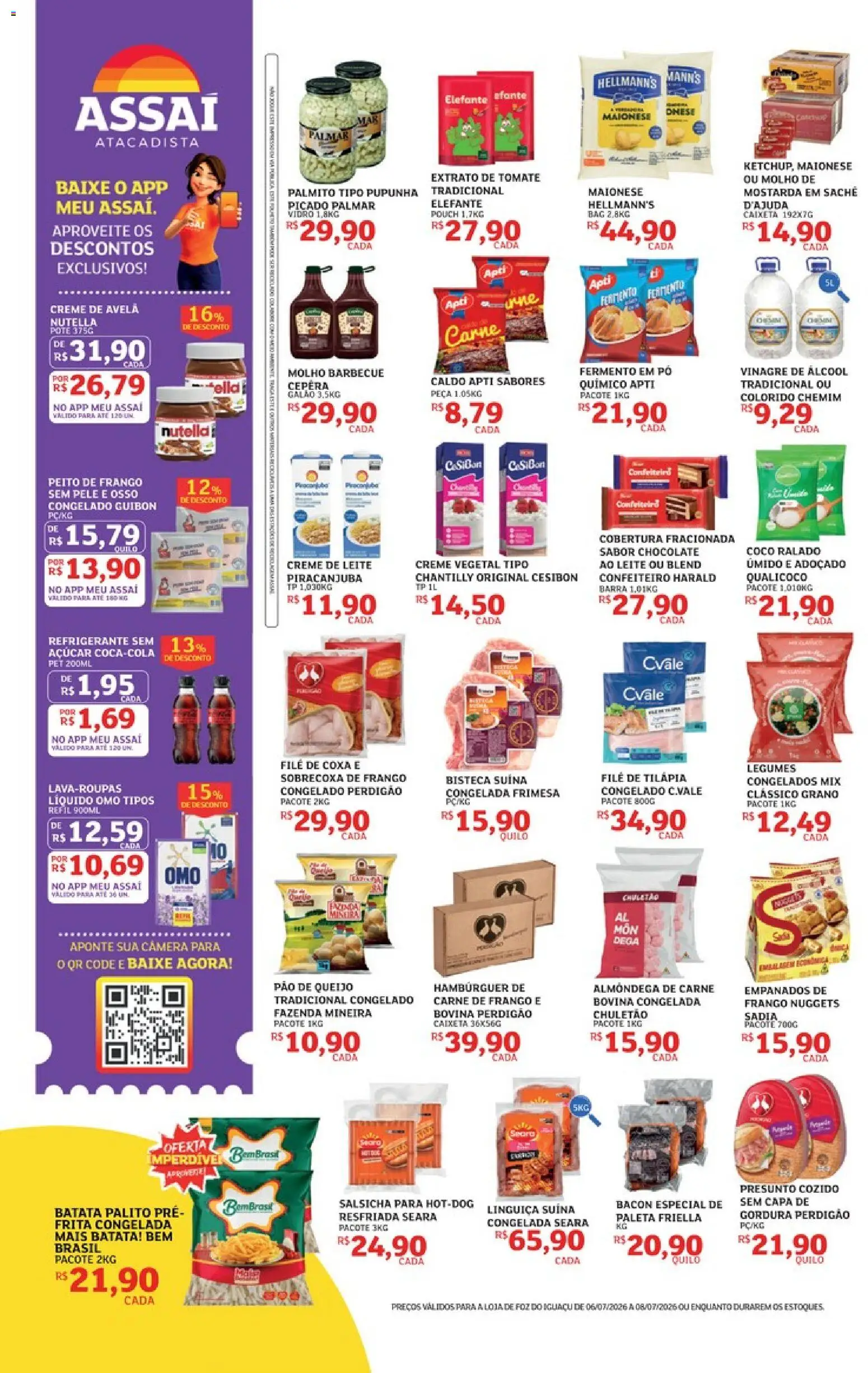 Assaí Atacadista Folheto - válido de 06/07/2026 | Página: 2 | Produtos: Pó, Vinagre, Queijo, Refrigerante
