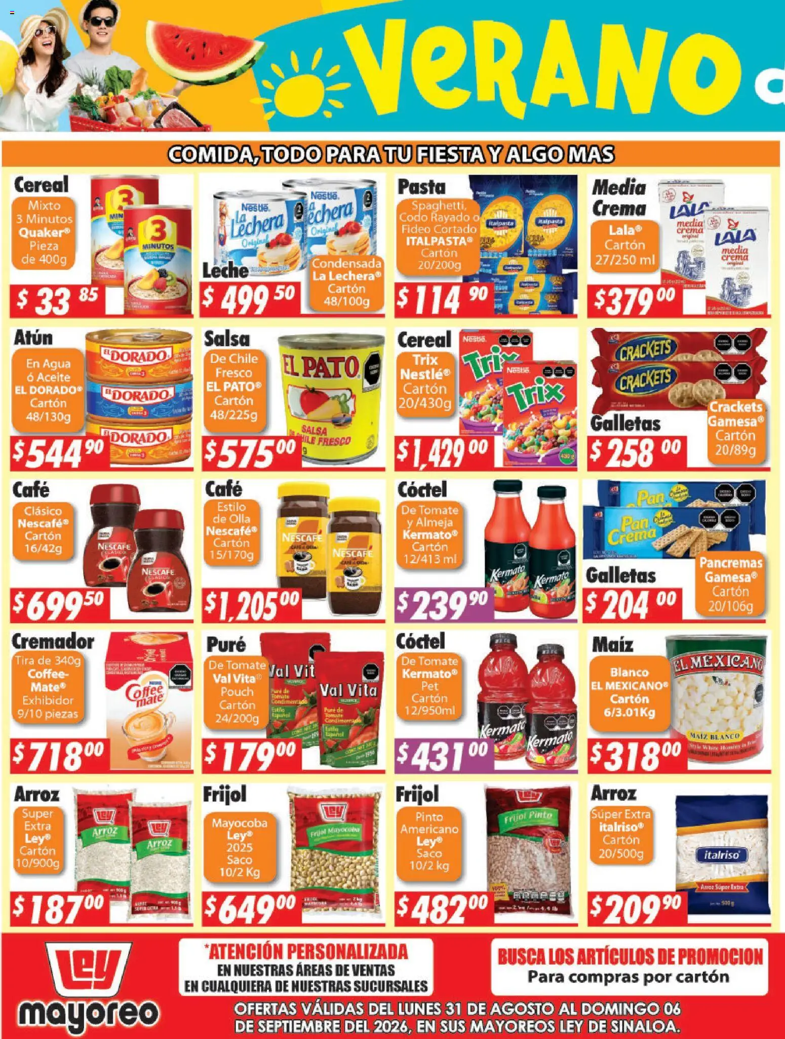 Nuevas ofertas de Casa Ley válidas en toda la República Mexicana desde el 31/08/2026. ¡Encuentra las mejores ofertas en Casa Ley folleto Sinaloa! | Página: 5 | Productos: Atún, Crema, Mate, Puré