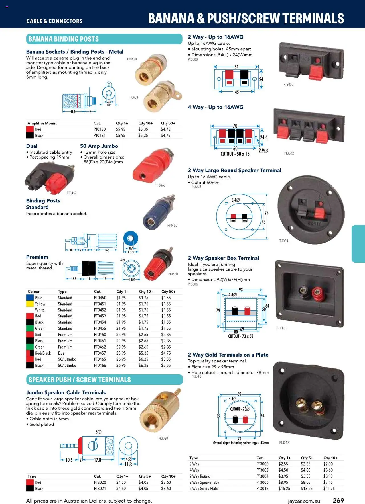 Jaycar catalogue - valid from 09/07/2025 | Page: 269 | Products: Box, Amplifier, Cable, Speaker