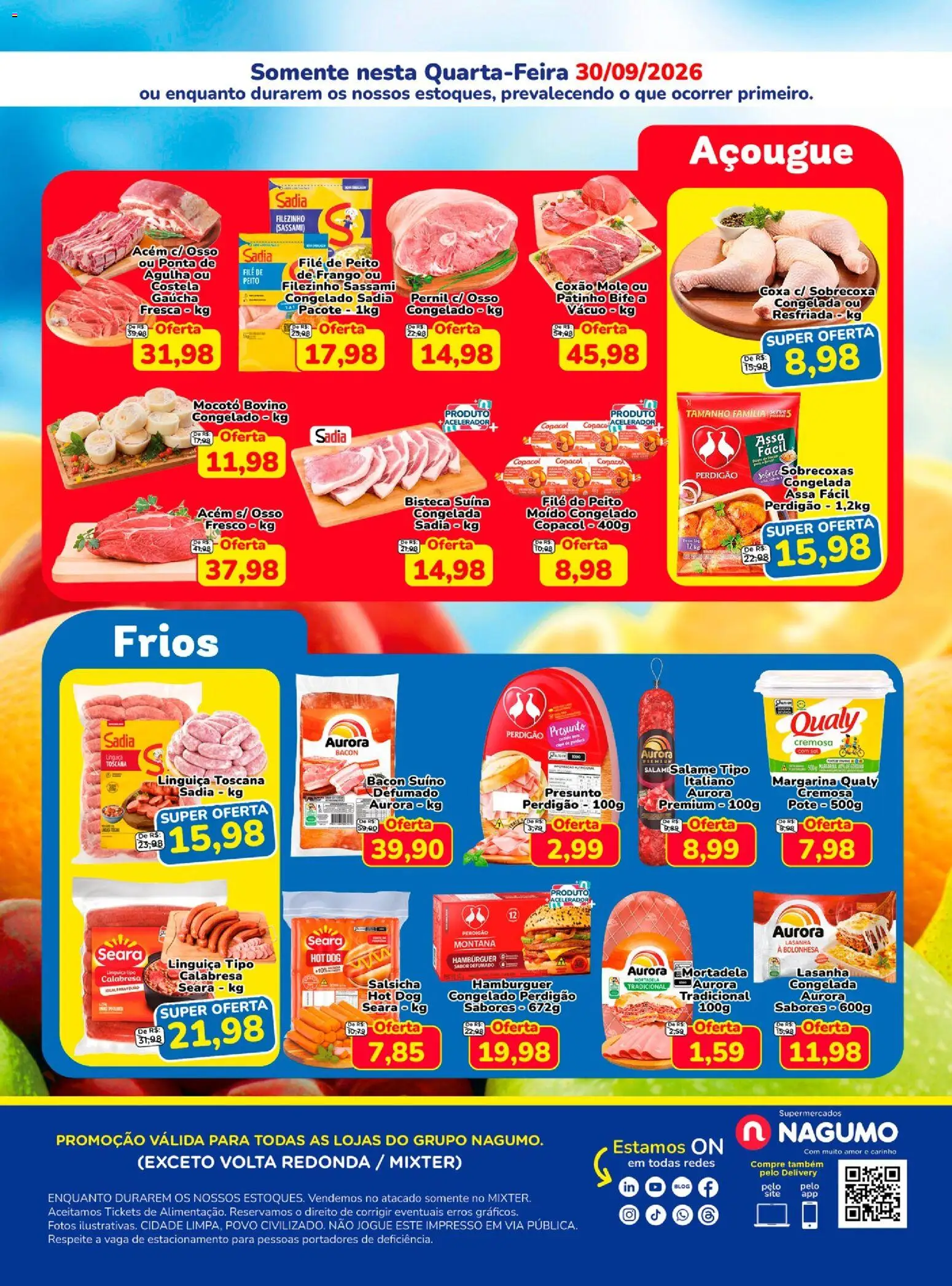 Nagumo Folheto - válido de 30/09/2026 | Página: 2 | Produtos: Acém, Pernil, Hambúrguer, Frango