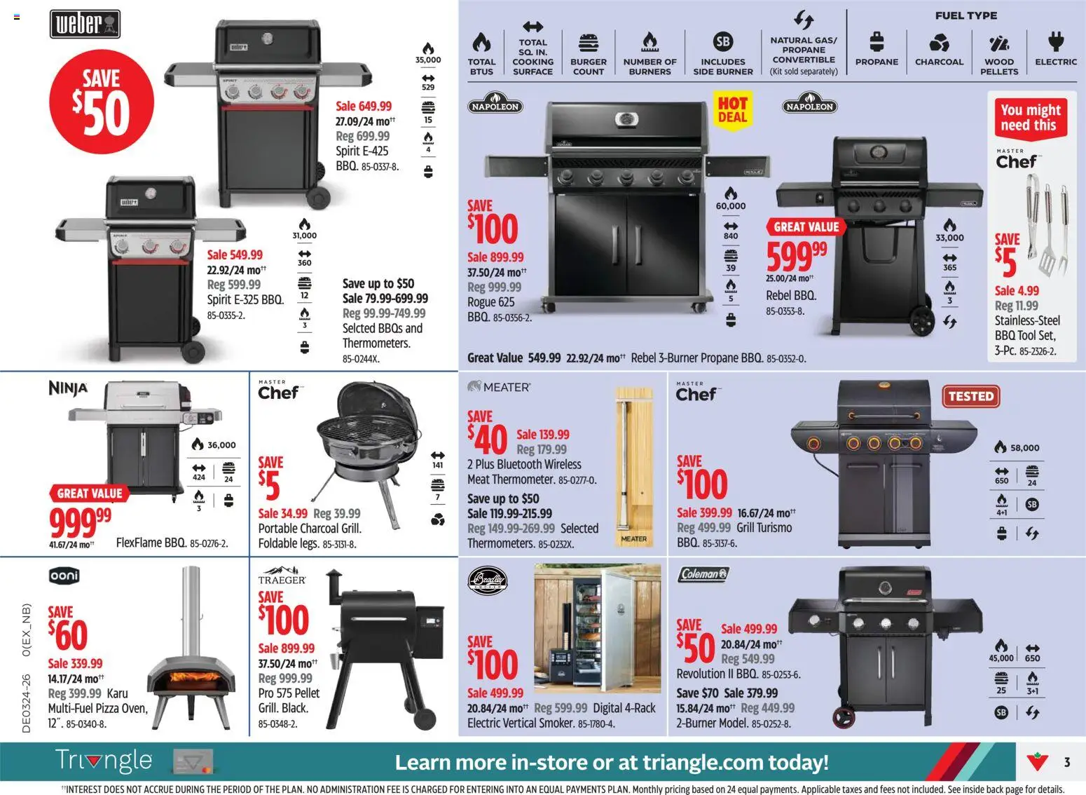 Canadian Tire flyer valid from 11.06.2026 | Page: 3 | Products: Grill, Pizza