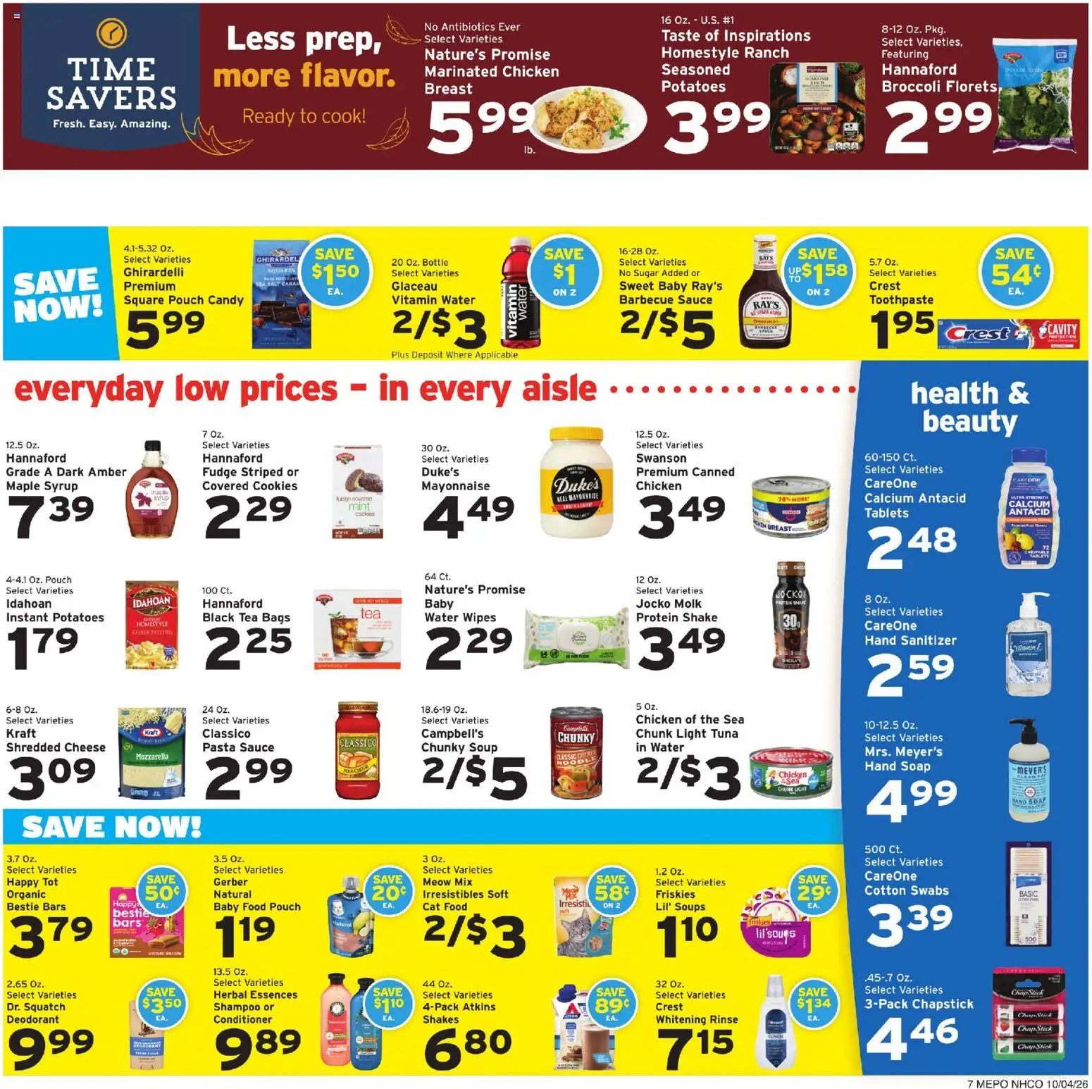 Hannaford Weekly Ad - valid from 10/04/2026 | Page: 7 | Products: Shampoo, Deodorant, Protein, Black tea