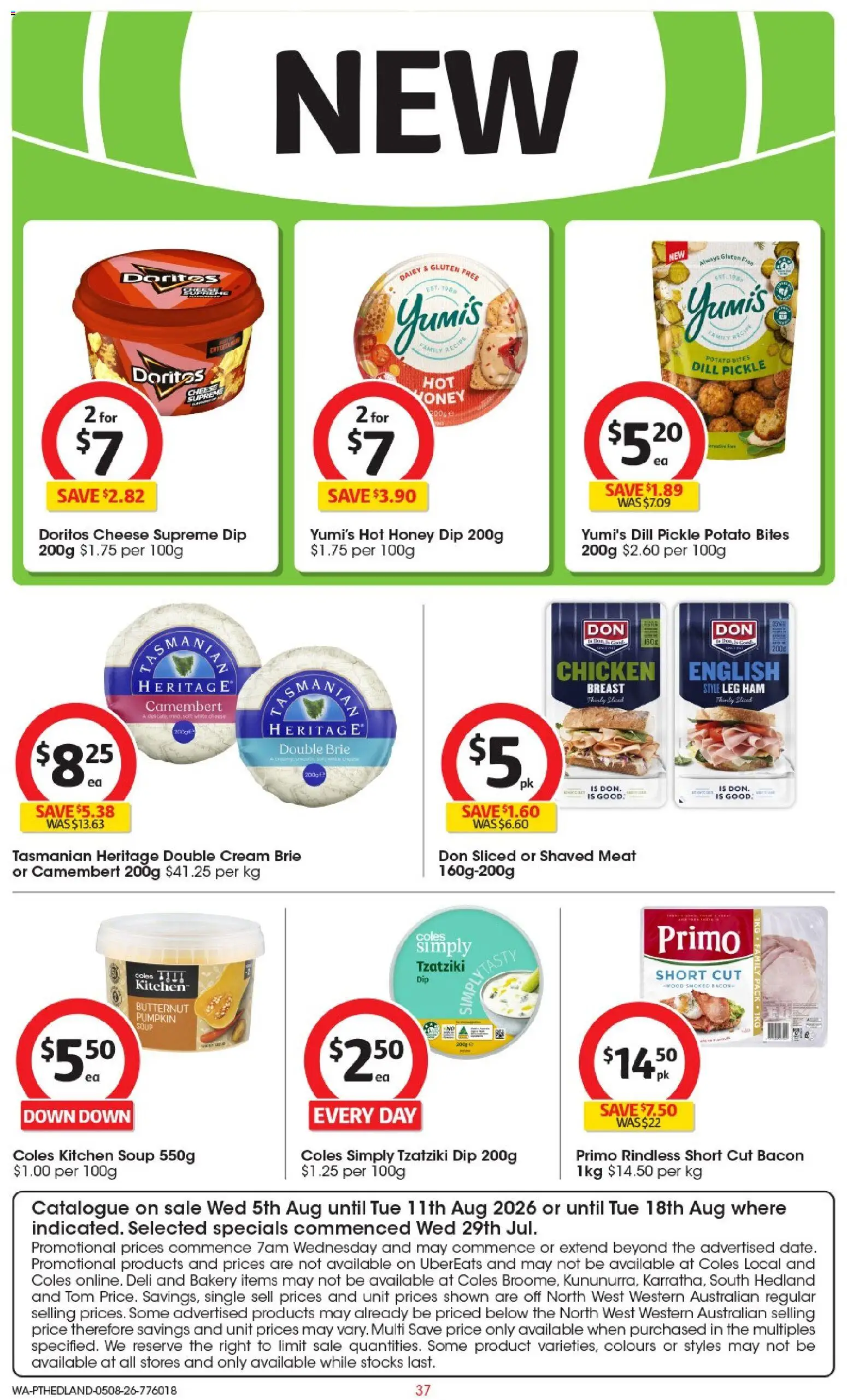 Coles catalogue - valid from 05/08/2026 | Page: 37 | Products: Honey, Chicken, Meat, Cream