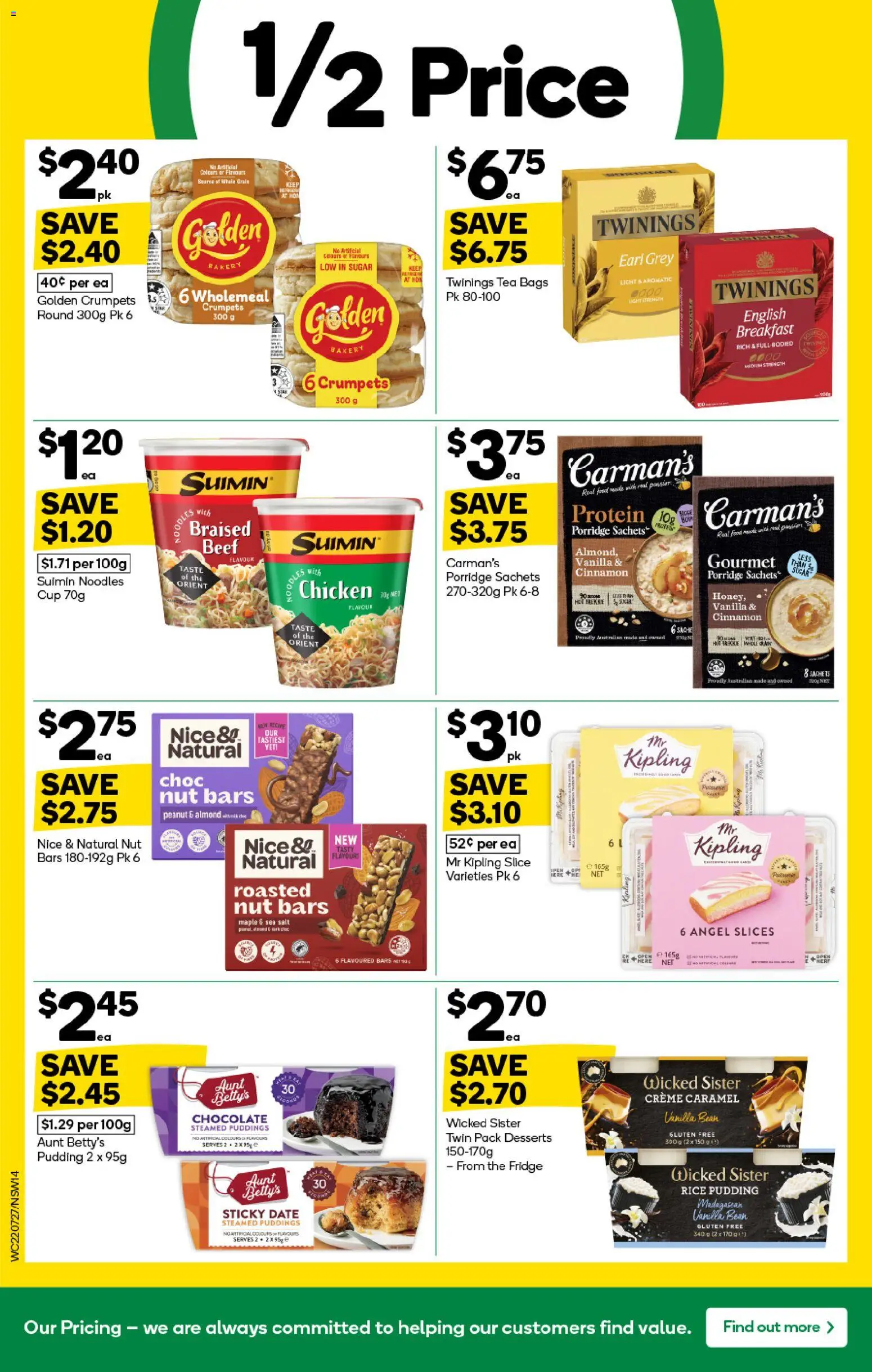 Woolworths catalogue - valid from 22/07/2026 | Page: 14 | Products: Light, Chocolate, Noodles, Beef