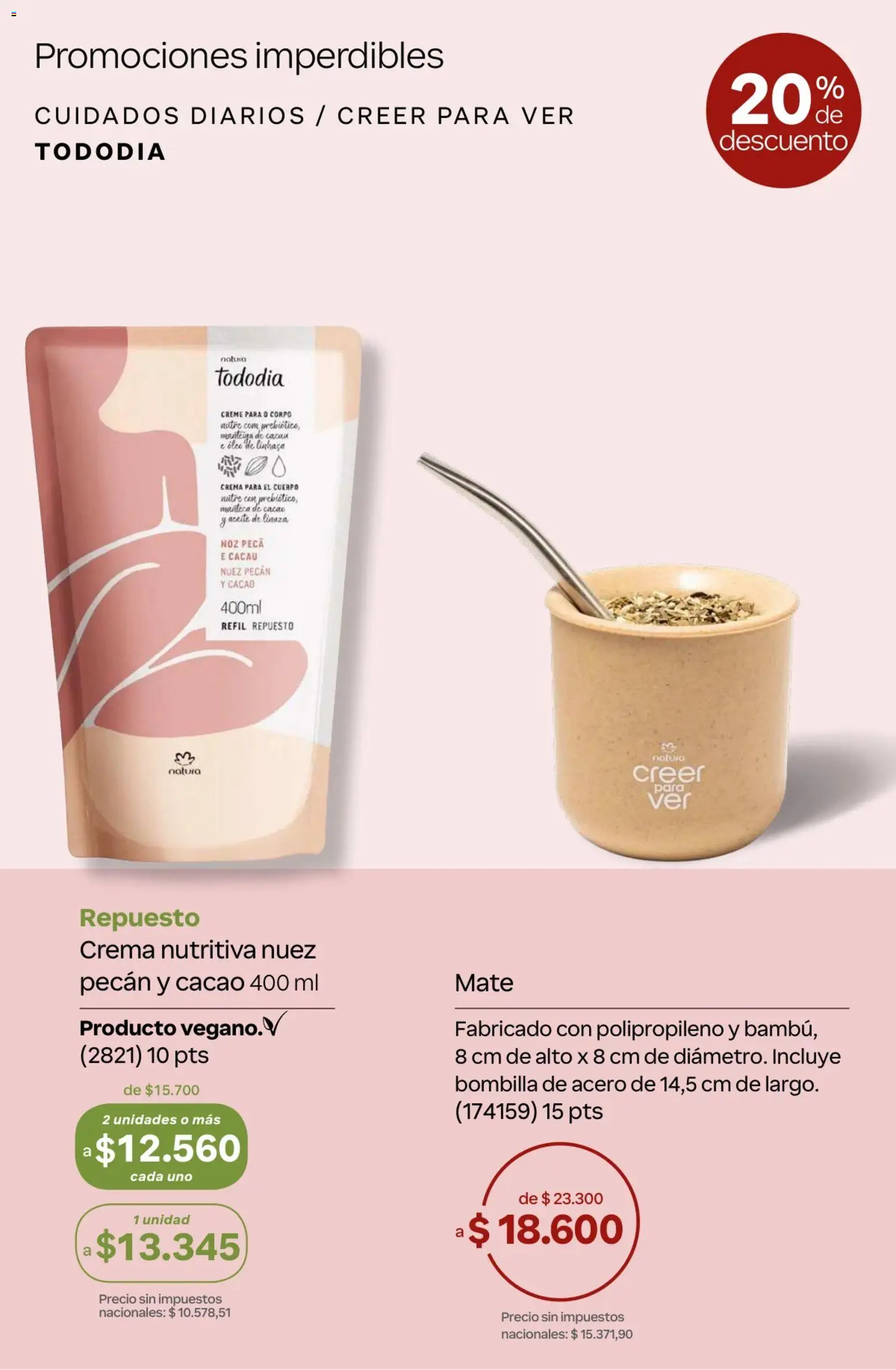 Catálogo Natura Ciclo 10 │ válido desde el 30/06/2026 | Página: 57 | Productos: Mate, Bombilla, Nuez, Crema