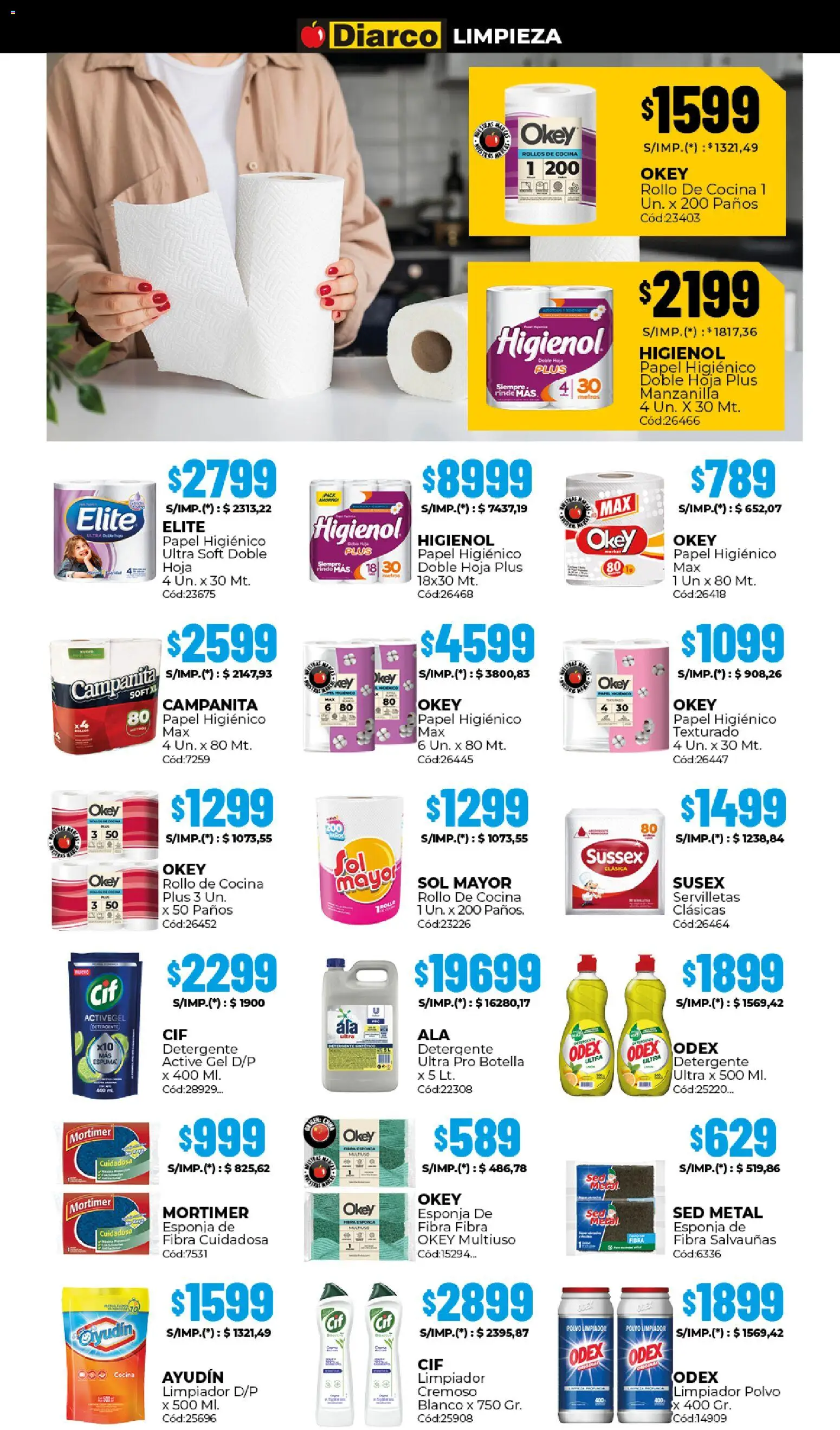 Diarco ofertas │ válido desde el 06/04/2026 | Página: 15 | Productos: Papel higiénico, Cocina, Polvo, Detergente