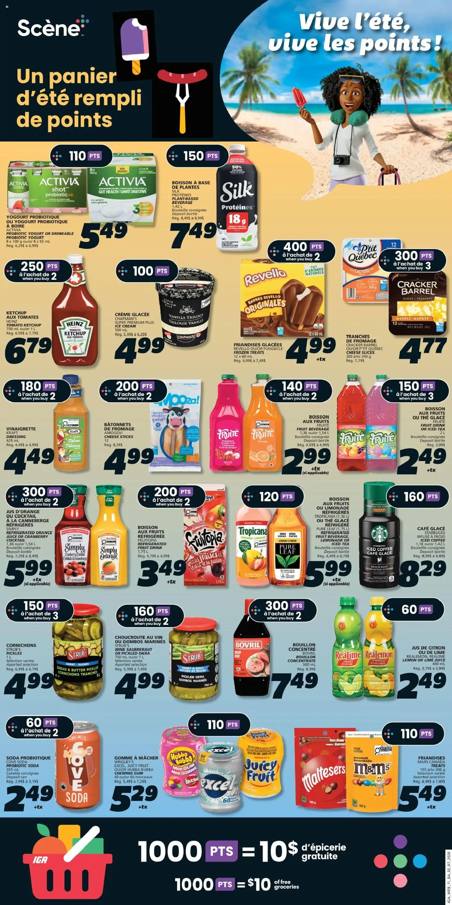 IGA flyer valid from Jul 2, 2026 | Page: 14 | Products: Ketchup, Ice cream, Cheese, Coffee