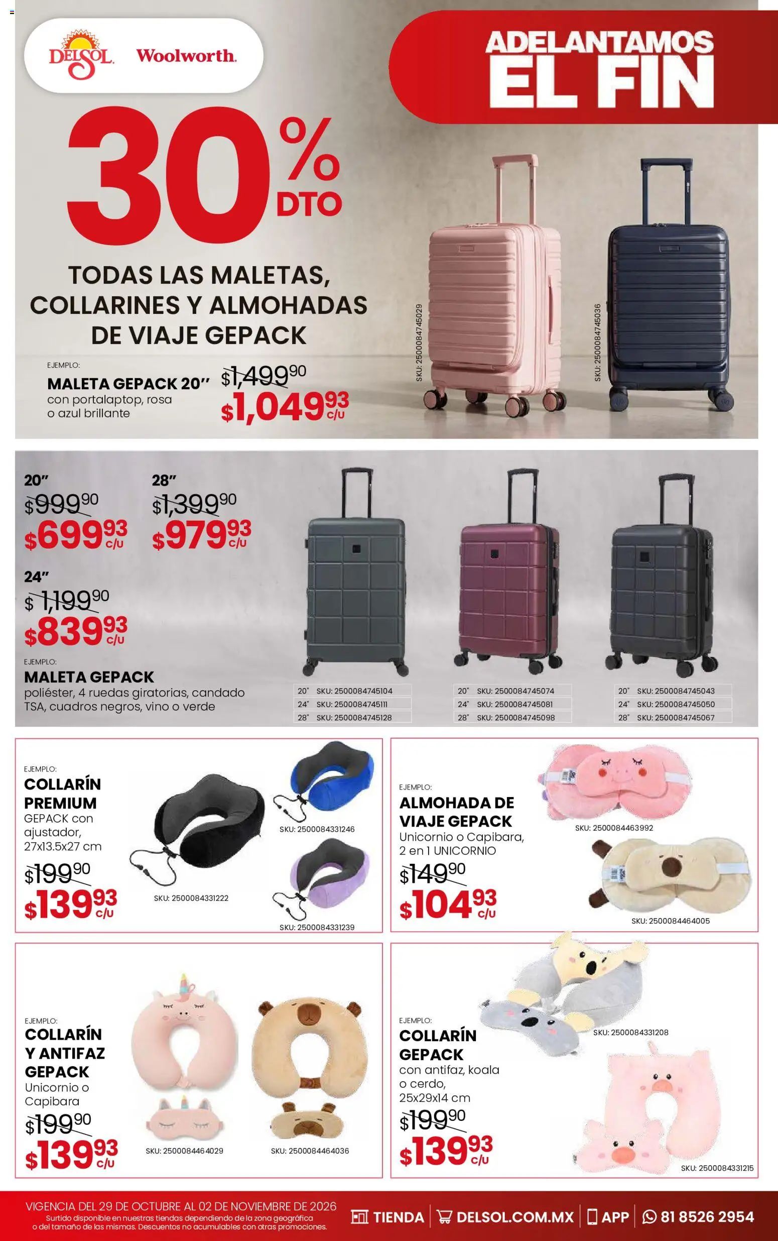 Nuevas ofertas de Del Sol y Woolworth válidas en toda la República Mexicana desde el 29/10/2026. ¡Encuentra las mejores ofertas en Del Sol y Woolworth Buen Fin! | Página: 24
