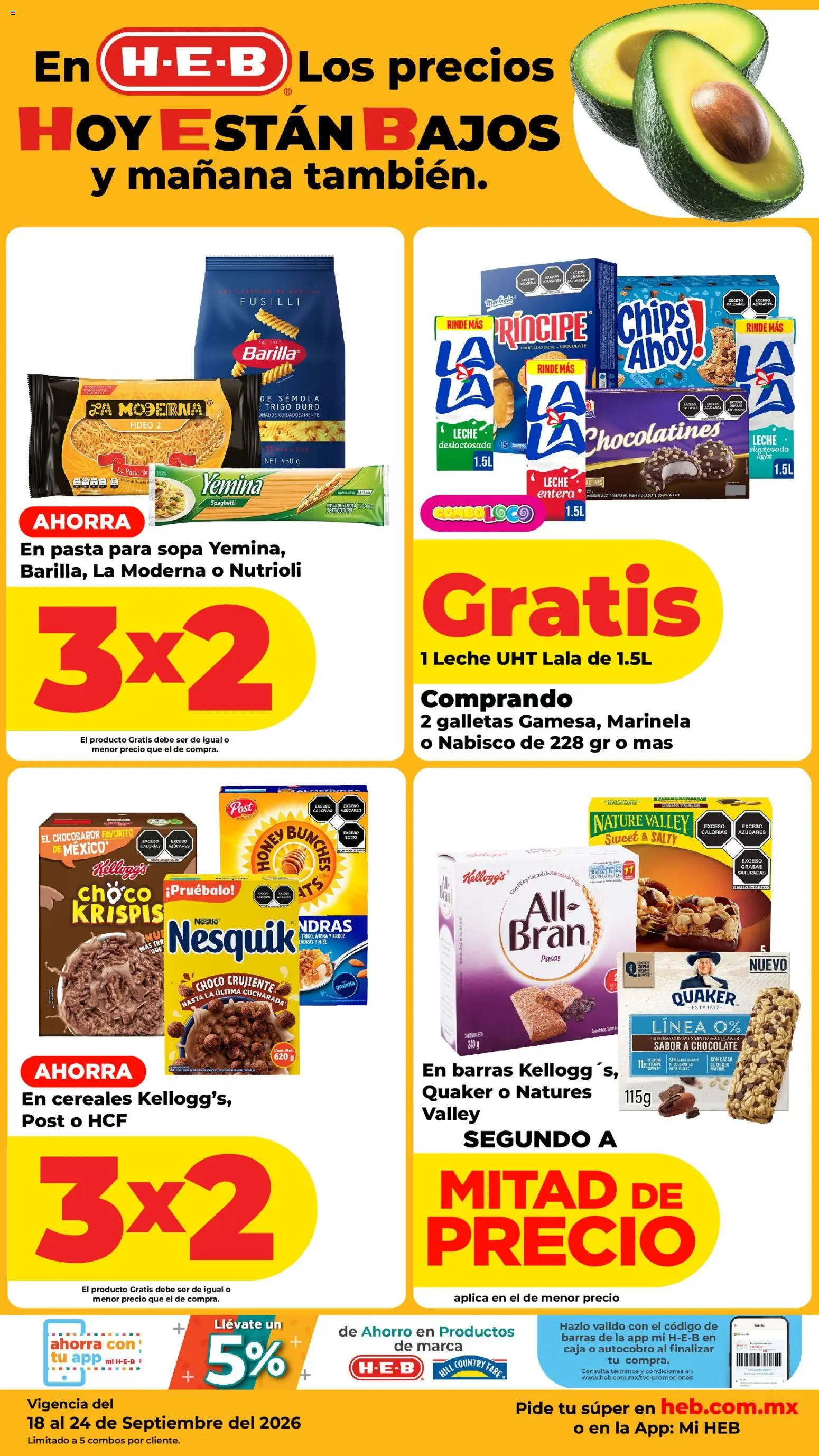 Nuevas ofertas de H-E-B válidas en toda la República Mexicana desde el 18/09/2026. ¡Encuentra las mejores ofertas en H-E-B folleto! | Página: 7