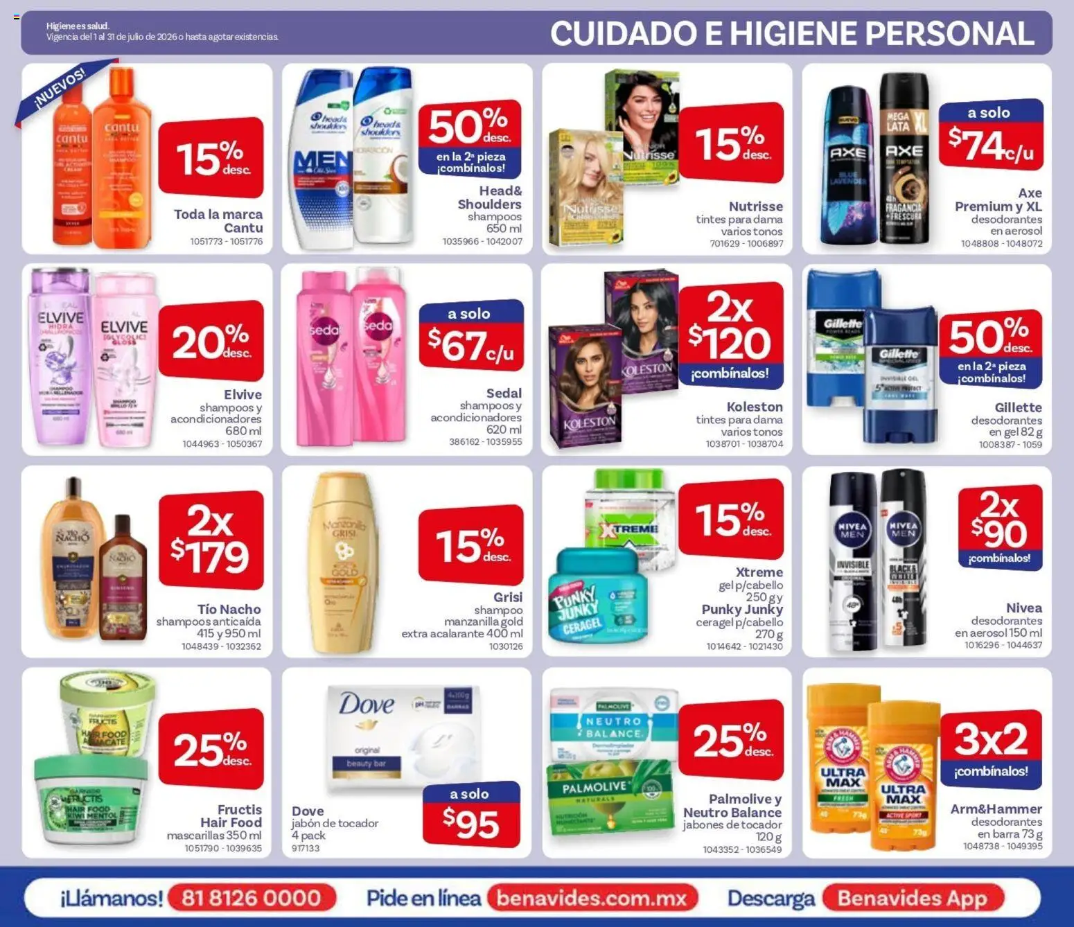 Nuevas ofertas de Farmacia Benavides válidas en toda la República Mexicana desde el 01/07/2026. ¡Encuentra las mejores ofertas en Farmacia Benavides catálogo! | Página: 21