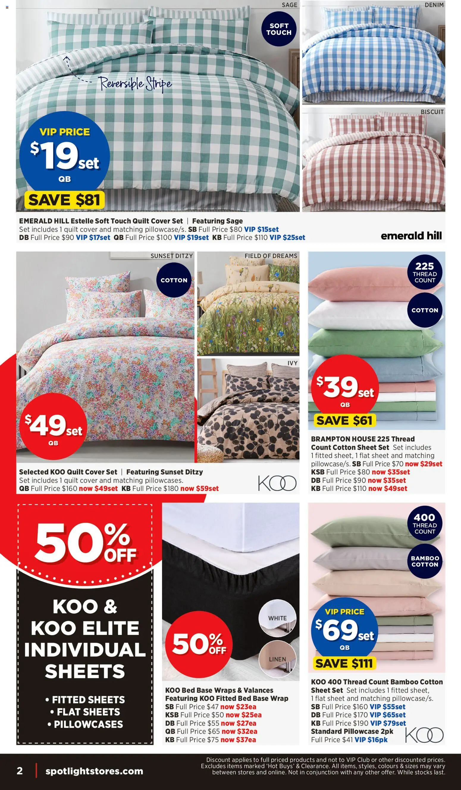 Spotlight catalogue - valid from 08/07/2026 | Page: 2 | Products: Denim, Emerald, Linen, Bed