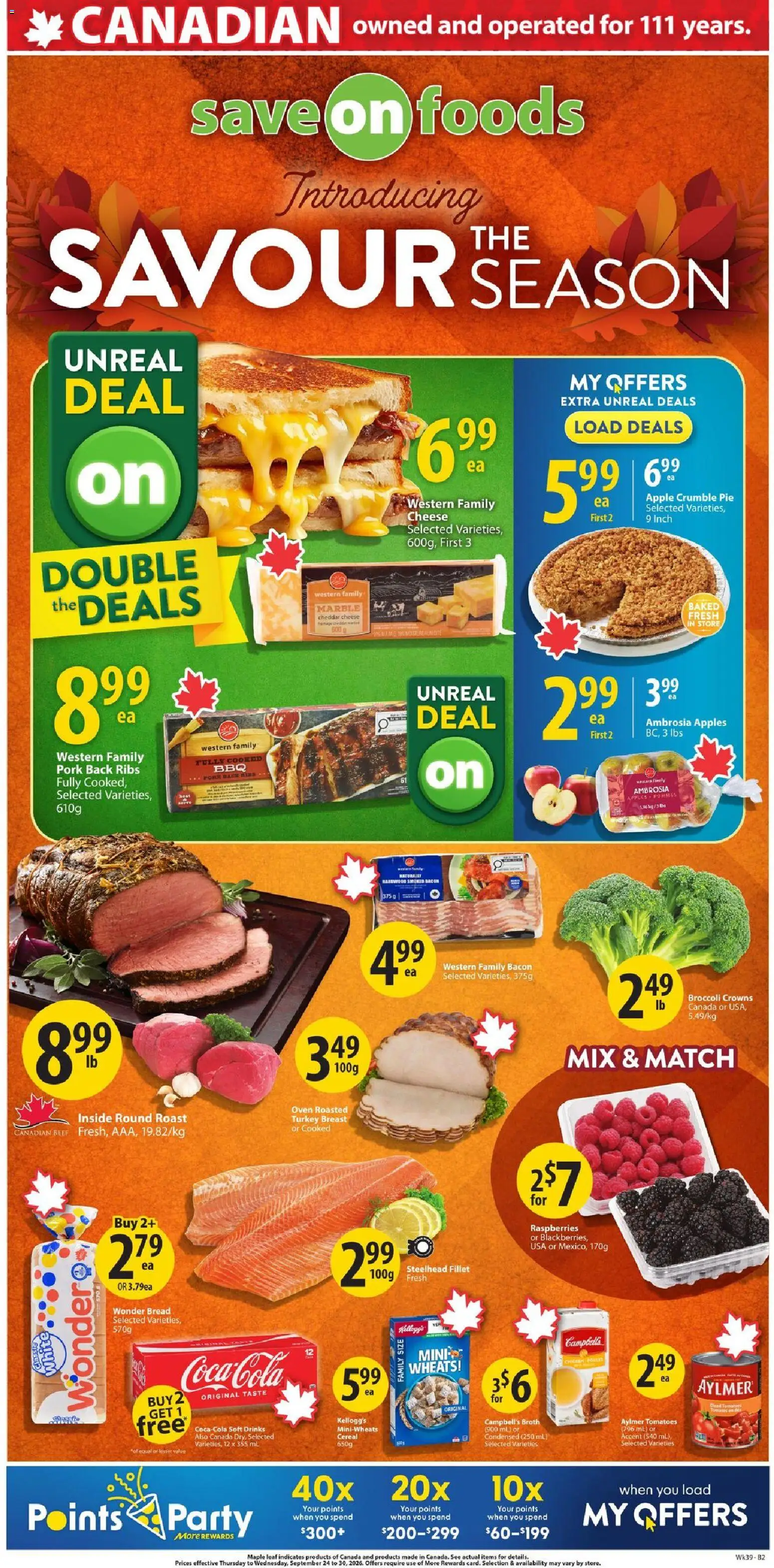 Save on foods flyer valid from Sep 24, 2026 | Page: 1