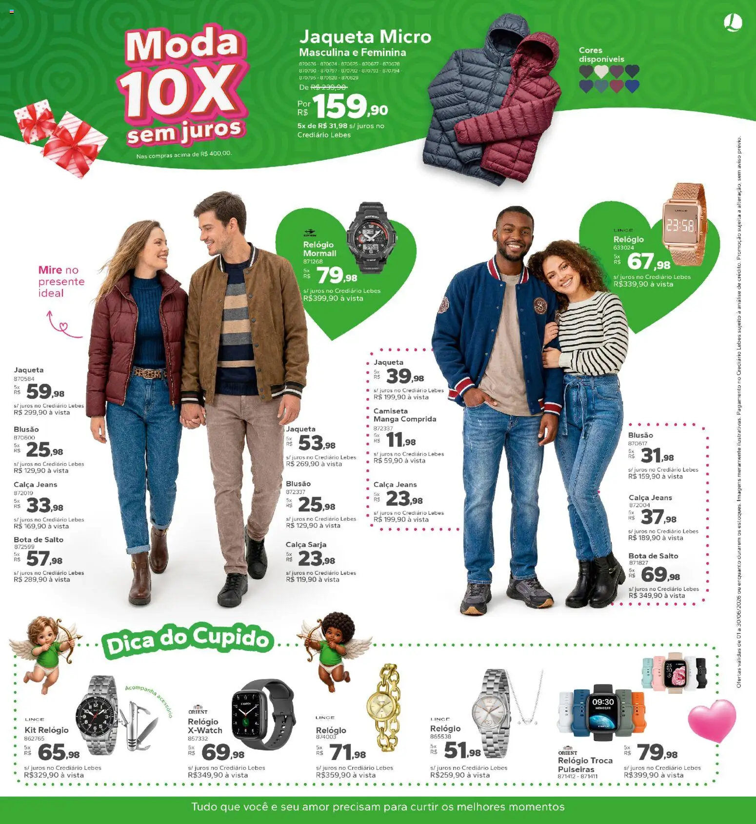 Lebes Folheto - válido de 01.06.2026 | Página: 3 | Produtos: Calça jeans, Jaqueta, Relógio, Jeans