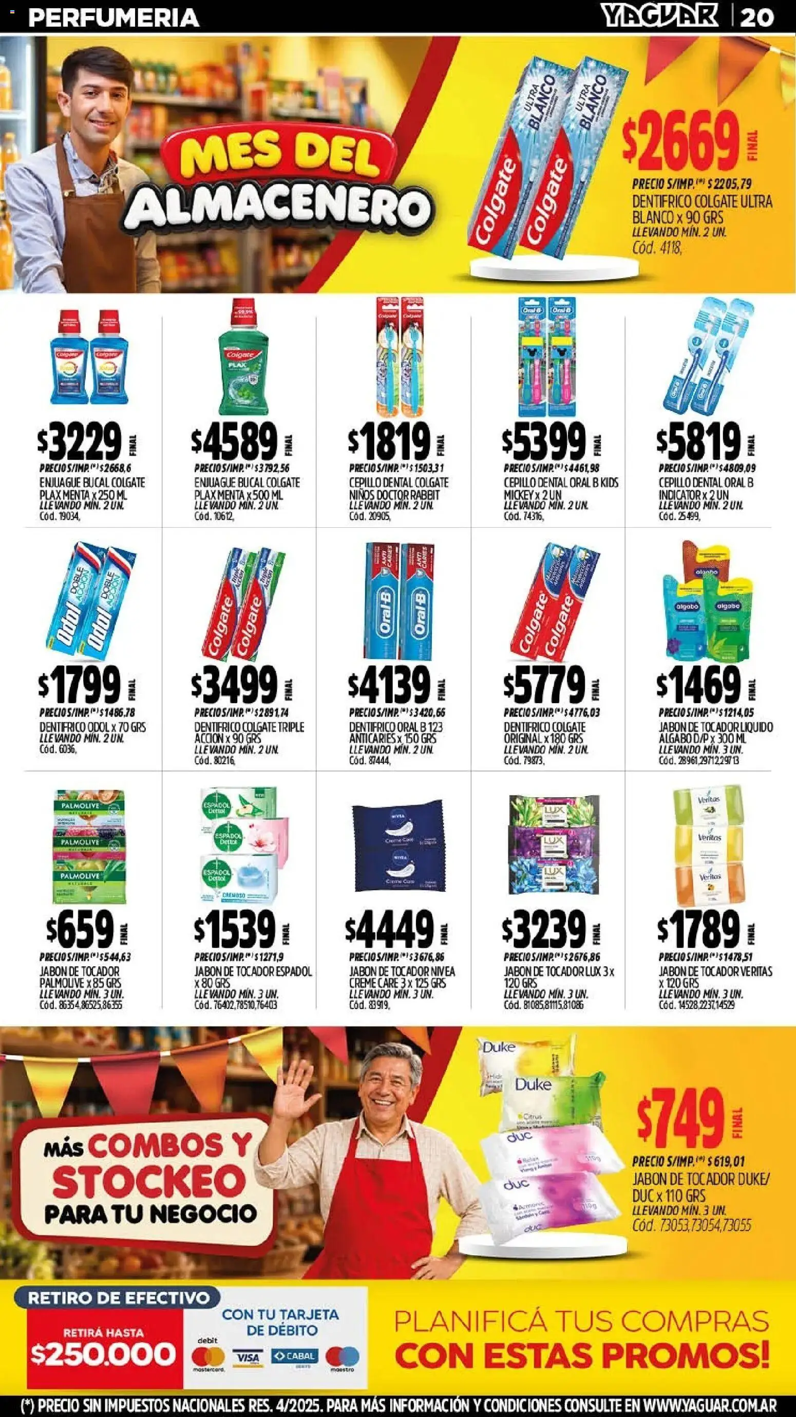 Yaguar - Oferta Semanal Chaco │ válido desde el 21/09/2026 | Página: 20 | Productos: Cepillo, Jabón, Enjuague bucal