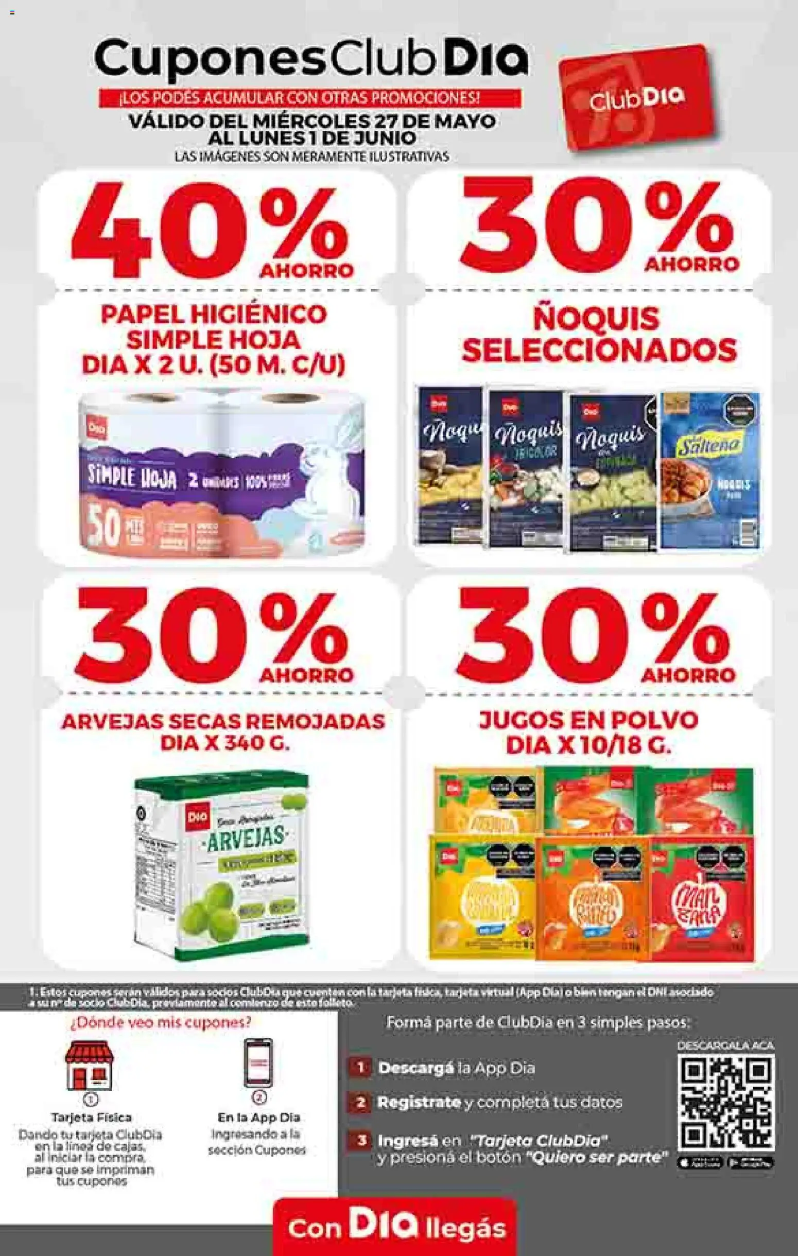 Dia - Ofertas │ válido desde el 27.05.2026 | Página: 33 | Productos: Papel higiénico, Polvo, Arvejas, Ñoquis