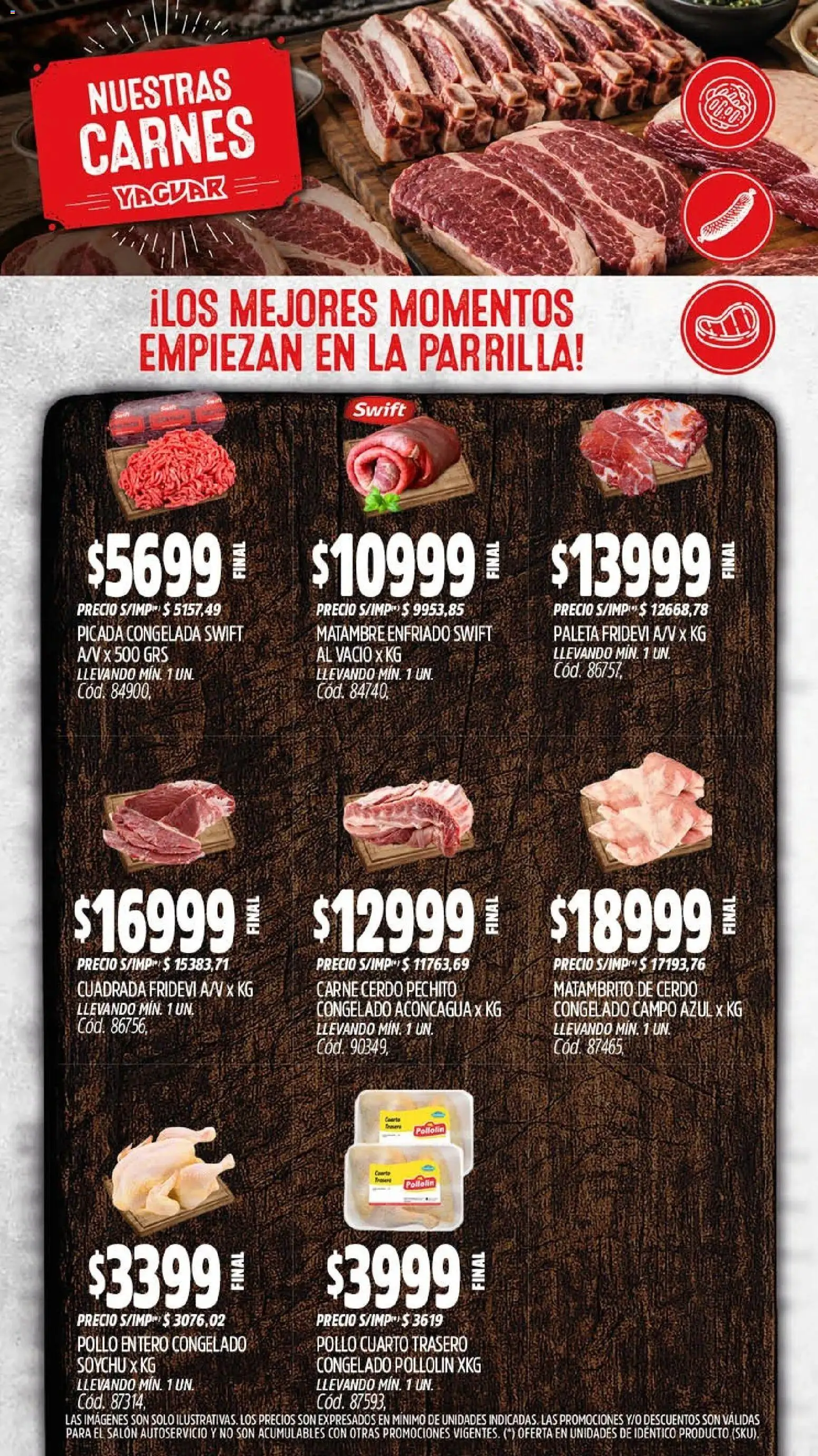 Yaguar - Oferta Semanal Trelew │ válido desde el 28/09/2026 | Página: 6 | Productos: Pollo, Carne, Paleta, Cerdo