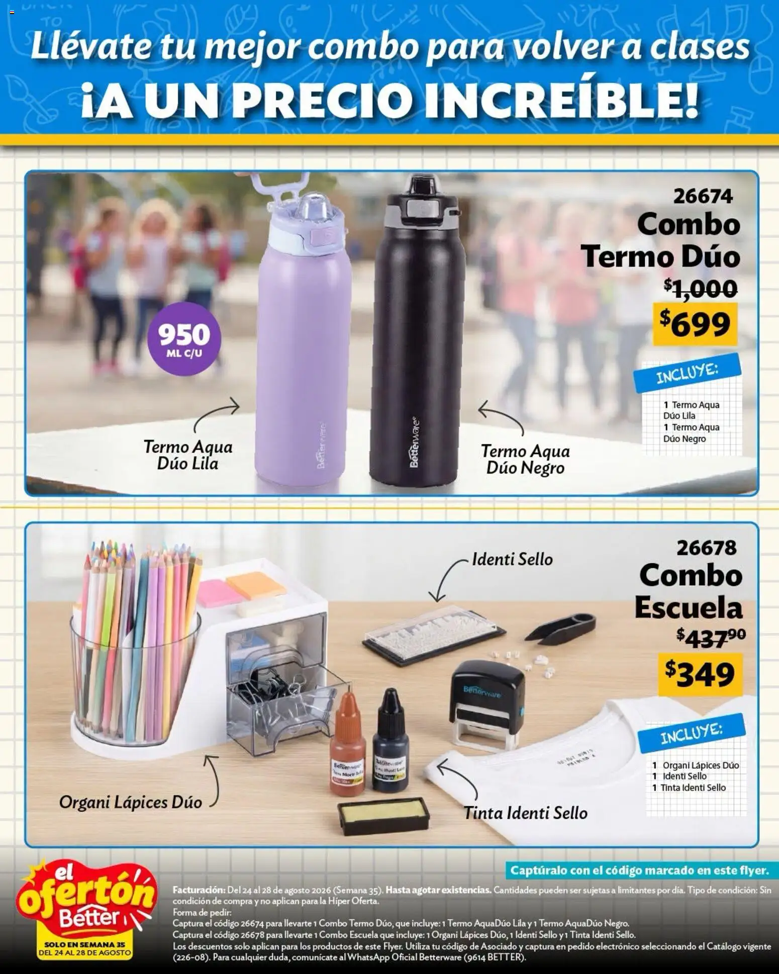 Nuevas ofertas de Betterware válidas en toda la República Mexicana desde el 24/08/2026. ¡Encuentra las mejores ofertas en Betterware catálogo El Ofertón! | Página: 6