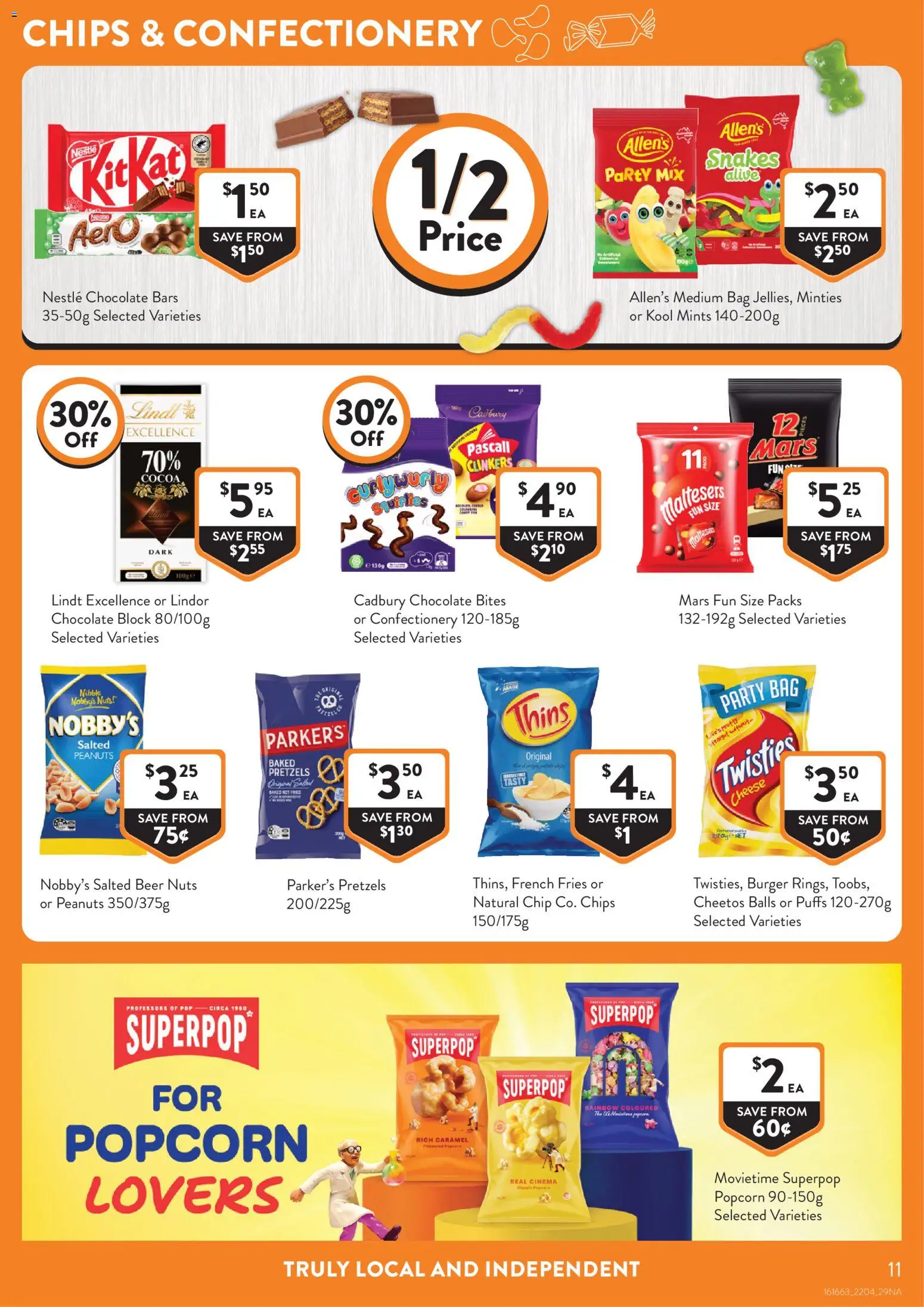 Foodworks catalogue - valid from 22.04.2026 | Page: 11 | Products: Cocoa, Cheese, Pretzels, Bag