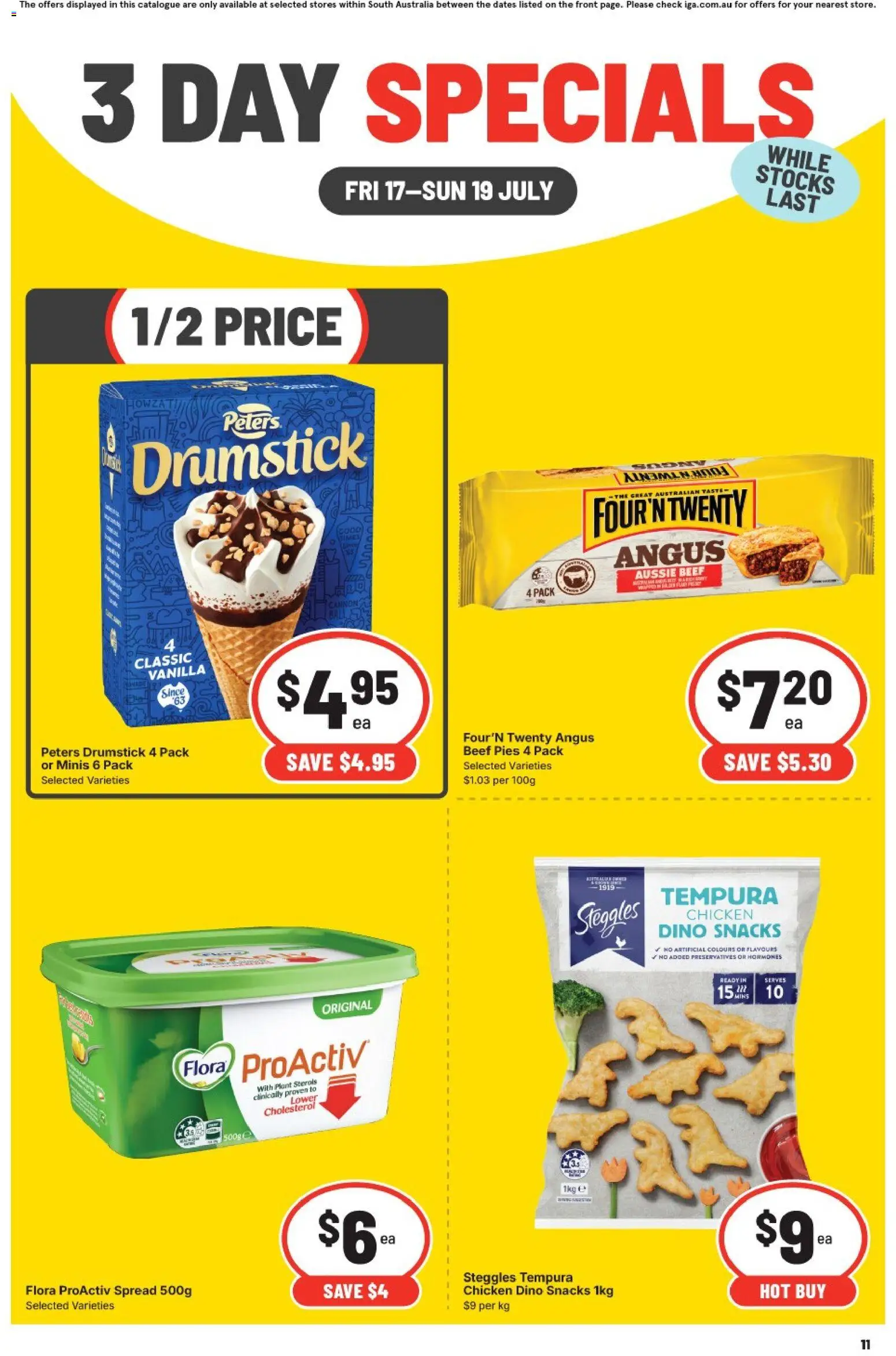 IGA catalogue - valid from 17/07/2026 | Page: 3 | Products: Plant, Chicken, Beef, Pies