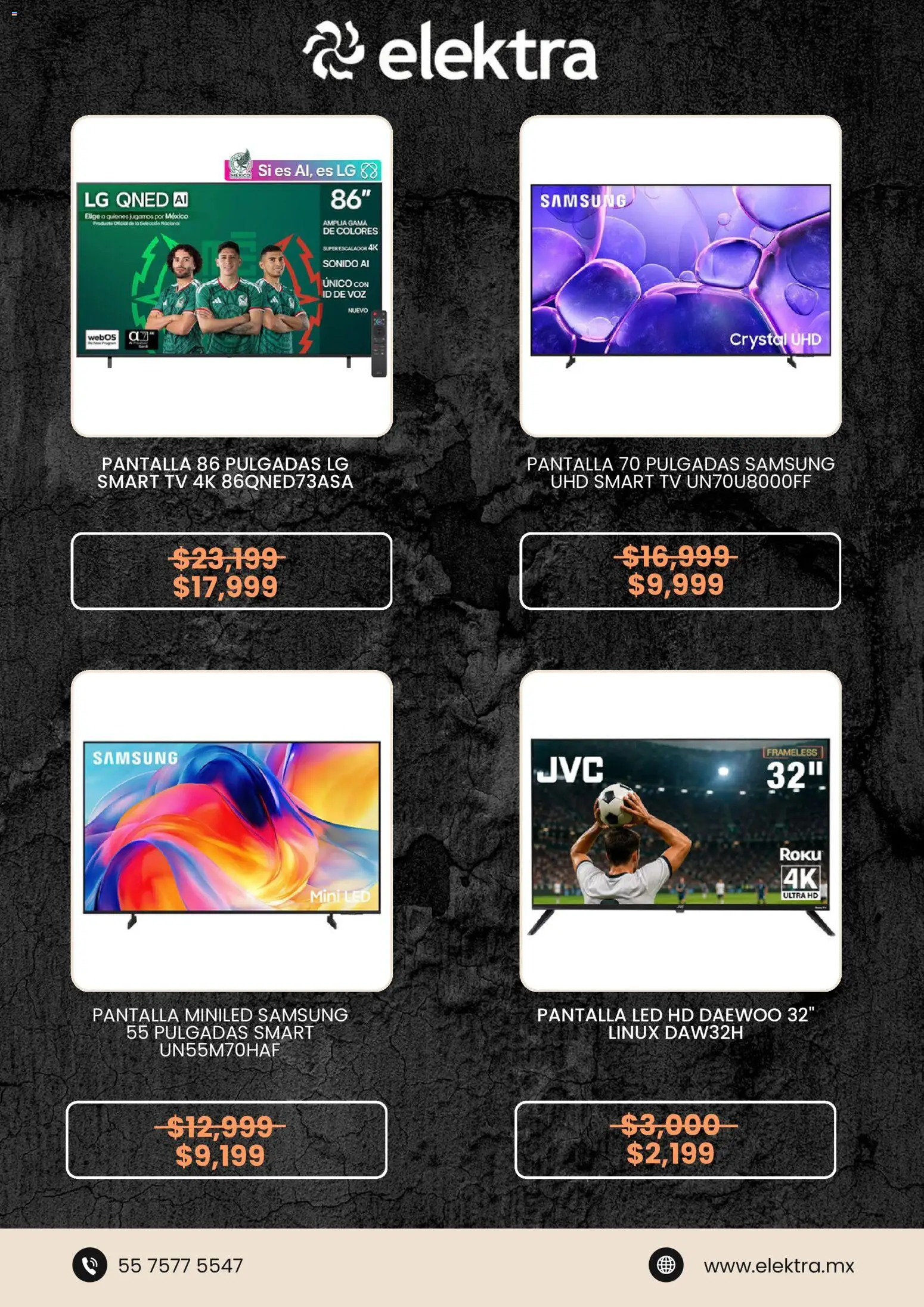 Nuevas ofertas de Elektra válidas en toda la República Mexicana desde el 25.05.2026. ¡Encuentra las mejores ofertas en Elektra Hot Sale! | Página: 2