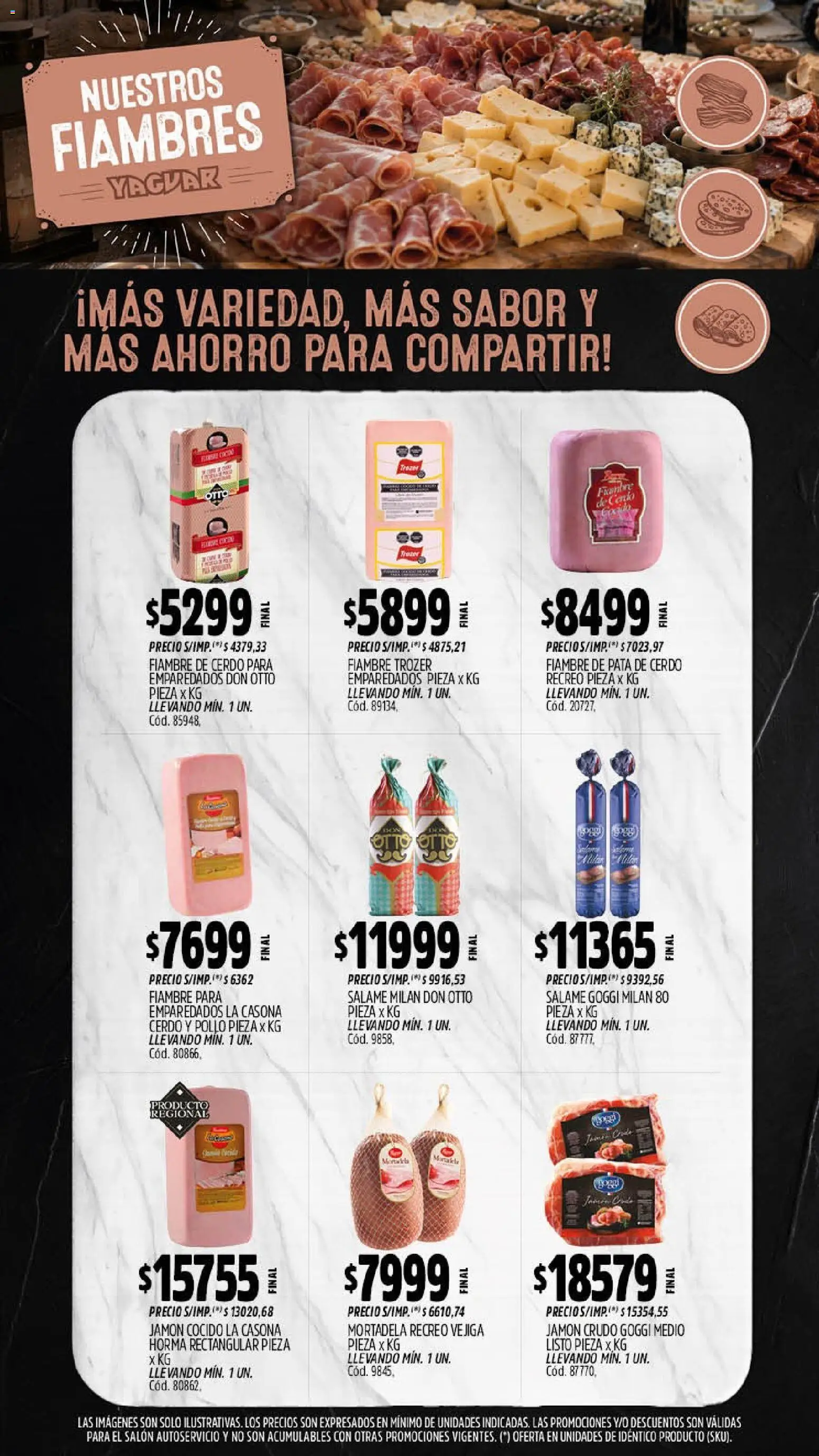 Yaguar - Oferta Semanal Santa Fé │ válido desde el 14/09/2026 | Página: 10 | Productos: Pata de cerdo, Jamón, Salame, Cerdo