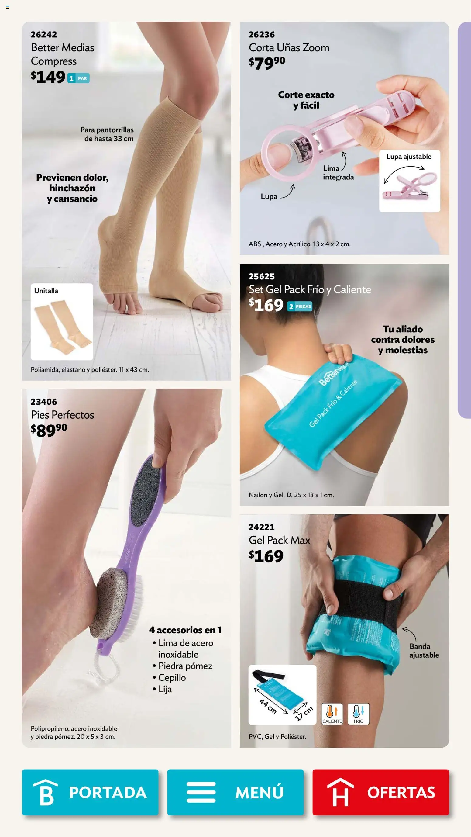 Nuevas ofertas de Betterware válidas en toda la República Mexicana desde el 31/08/2026. ¡Encuentra las mejores ofertas en Betterware campaña 9 2026! | Página: 57 | Productos: Corta uñas, Cepillo, Lupa, Lija