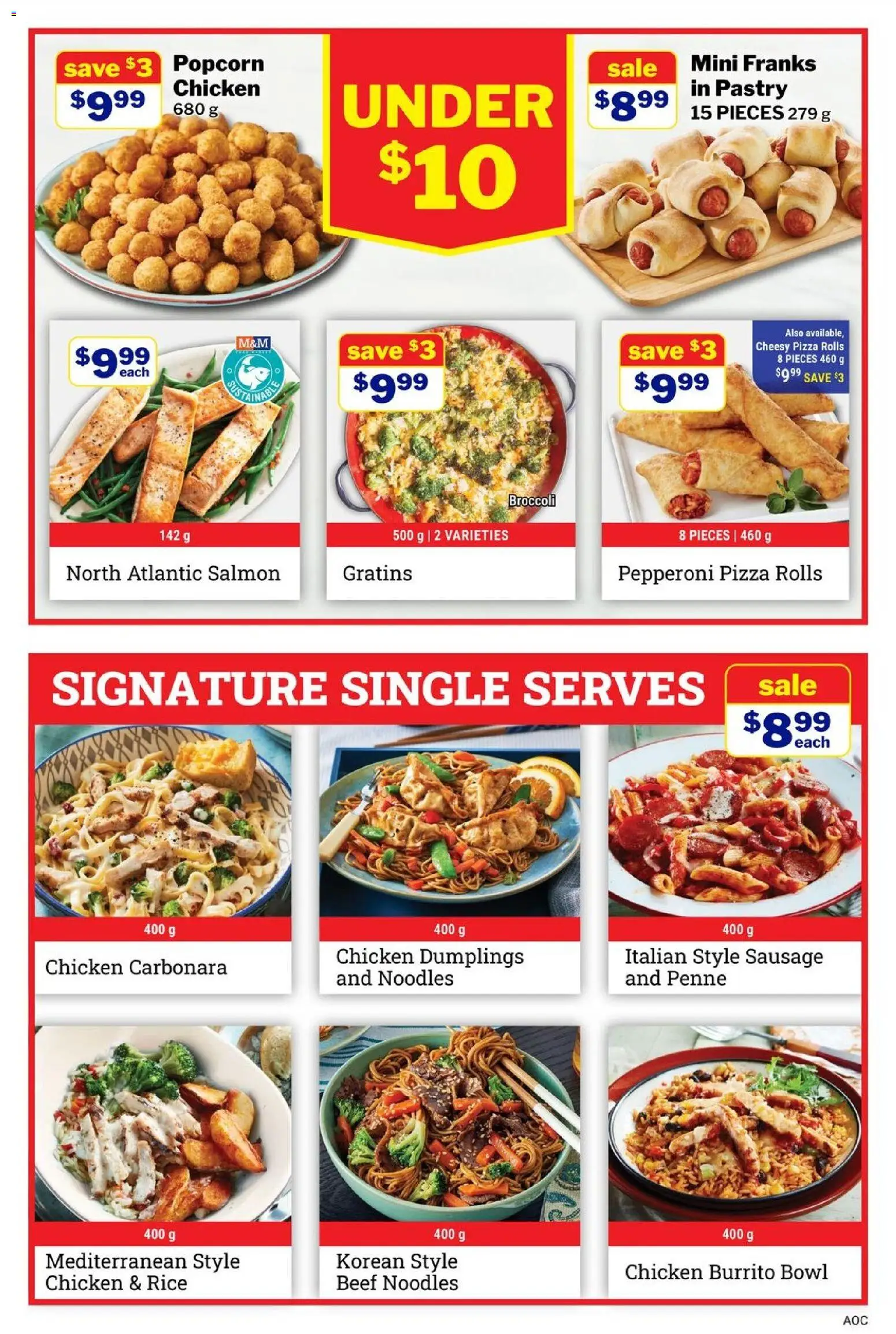 M&M Food Market flyer valid from Jul 9, 2026 | Page: 4 | Products: Rice, Noodles, Beef, Pizza