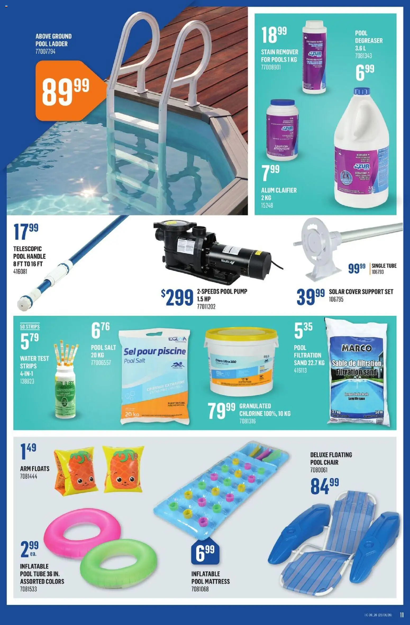 Canac flyer valid from Jun 25, 2026 | Page: 11 | Products: Stain remover, Mattress, Chair