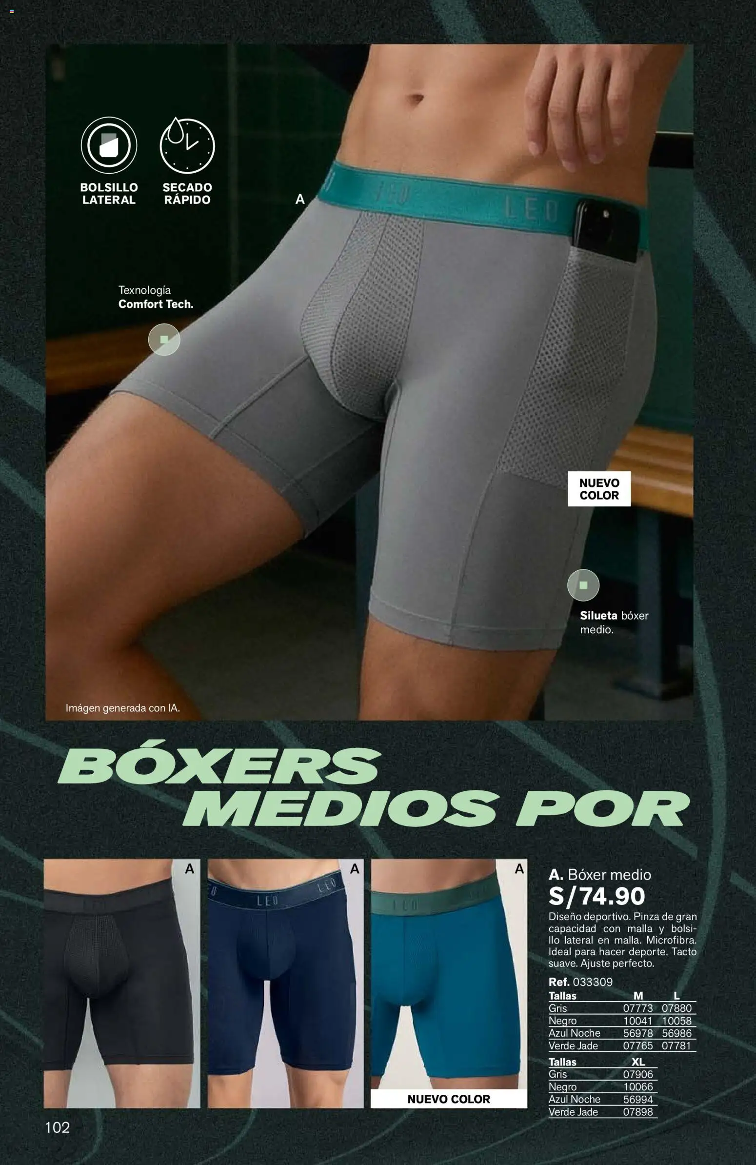 Catálogo Leonisa válido desde 24/08/2026 | Página: 102 | Productos: Boxers