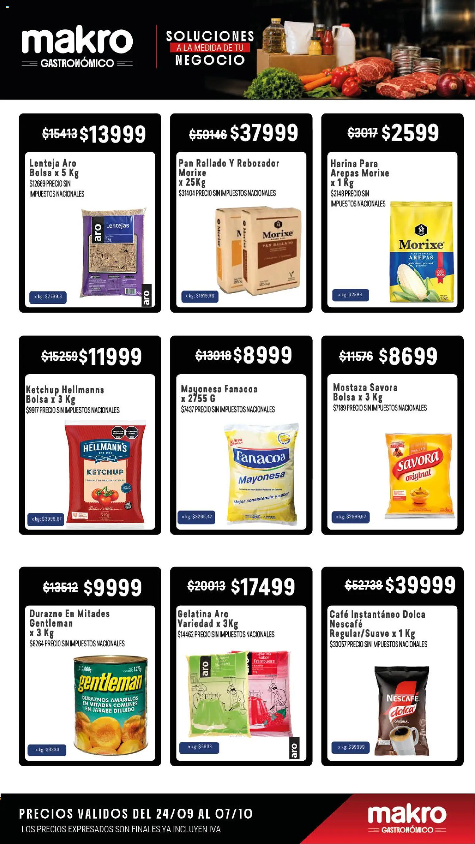 Makro - Ofertas Gastronómicas │ válido desde el 24/09/2026 | Página: 4 | Productos: Durazno, Lentejas, Jarabe, Duraznos