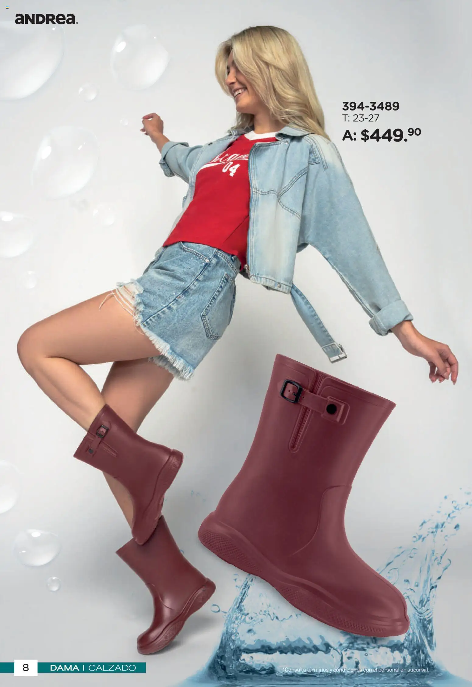 Nuevas ofertas de Andrea válidas en toda la República Mexicana desde el 26/04/2026. ¡Encuentra las mejores ofertas en Andrea catálogo Botas de Lluvia! | Página: 8