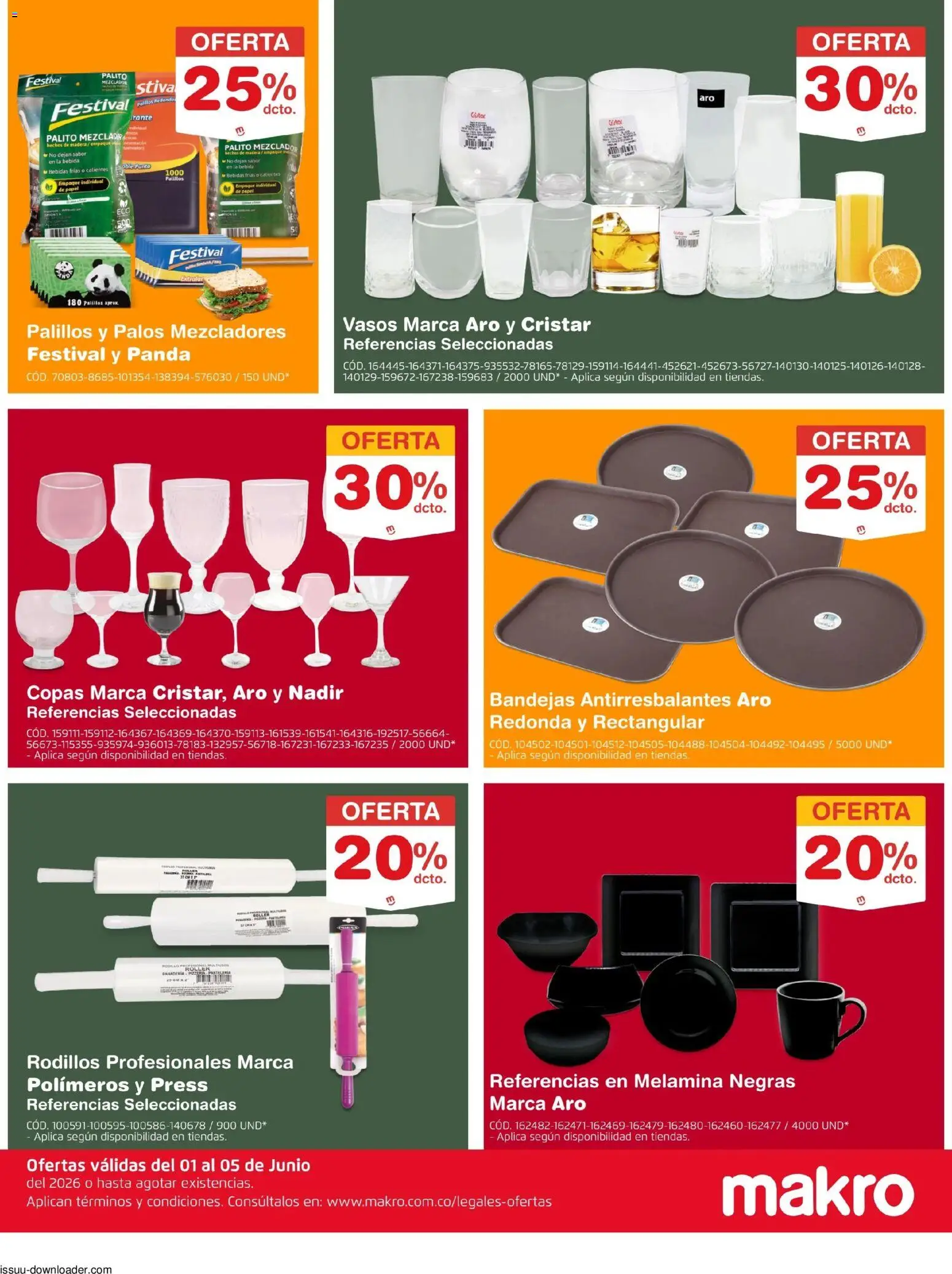 Makro revista - valida desde el 01.06.2026 | Página: 8 | Productos: Vasos, Individual, Mezclador