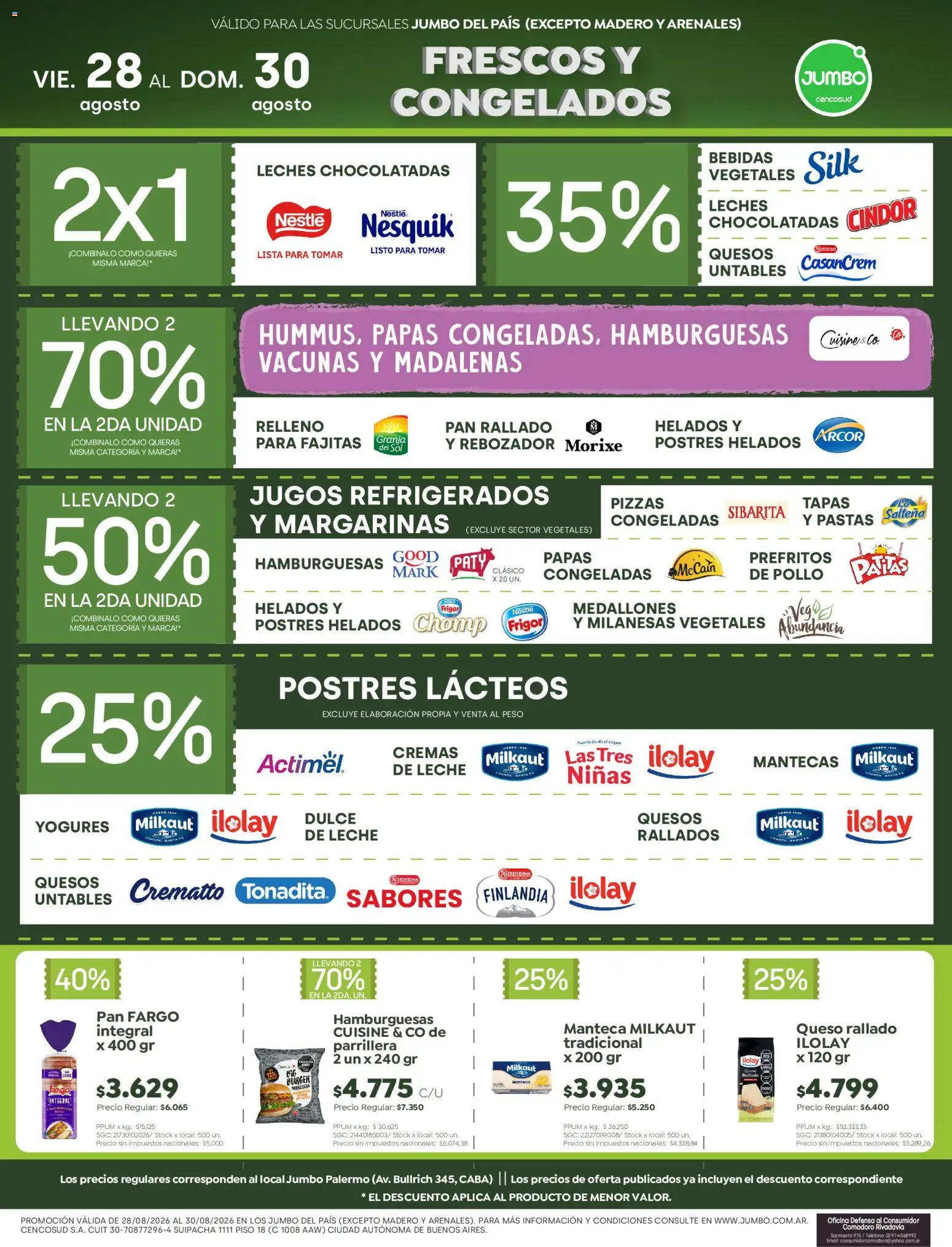 Jumbo ofertas │ válido desde el 27/08/2026 | Página: 4 | Productos: Peso, Pollo, Manteca, Pan