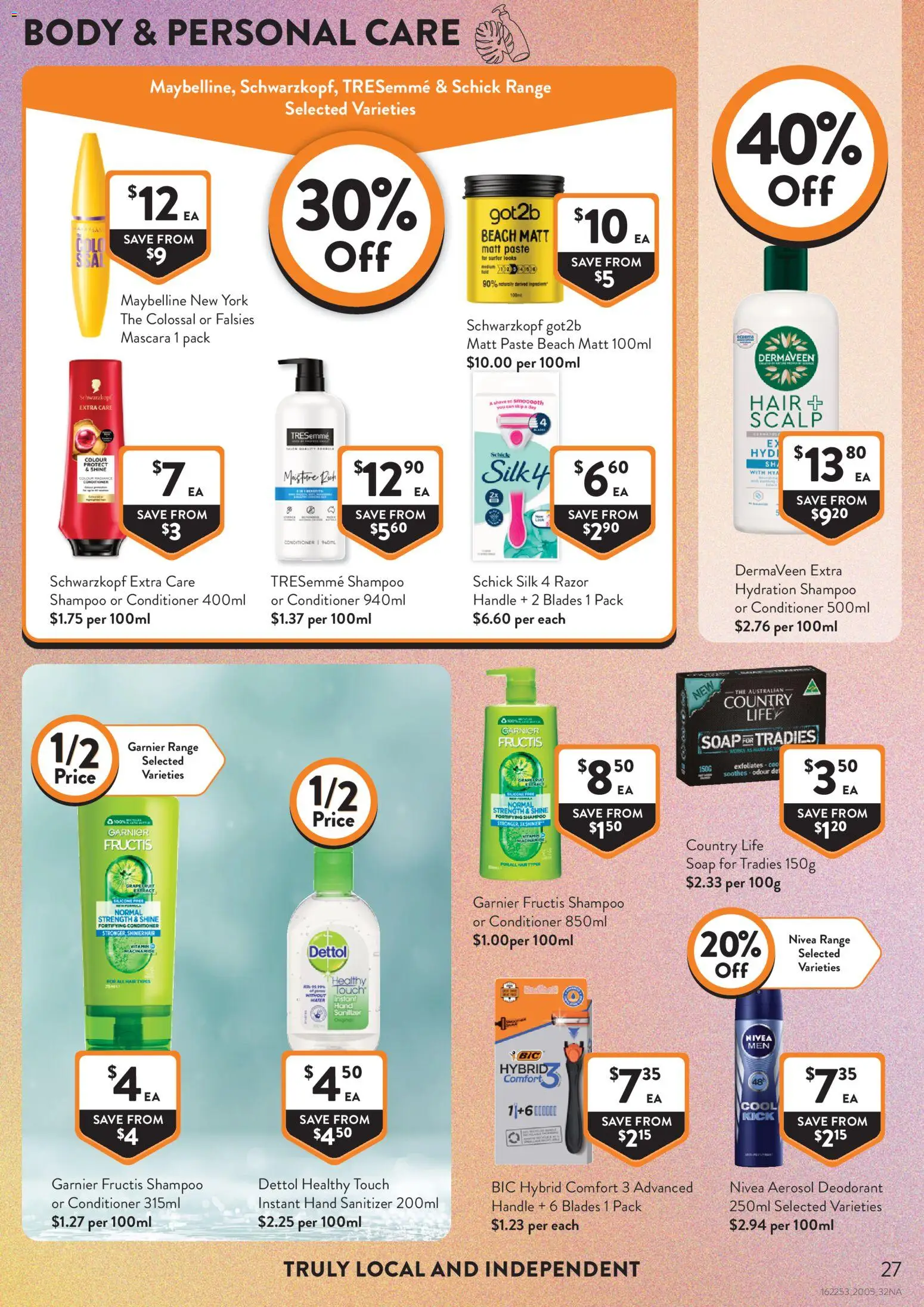 Foodworks catalogue - valid from 20.05.2026 | Page: 27 | Products: Mascara, Shampoo, Razor, Vitamin