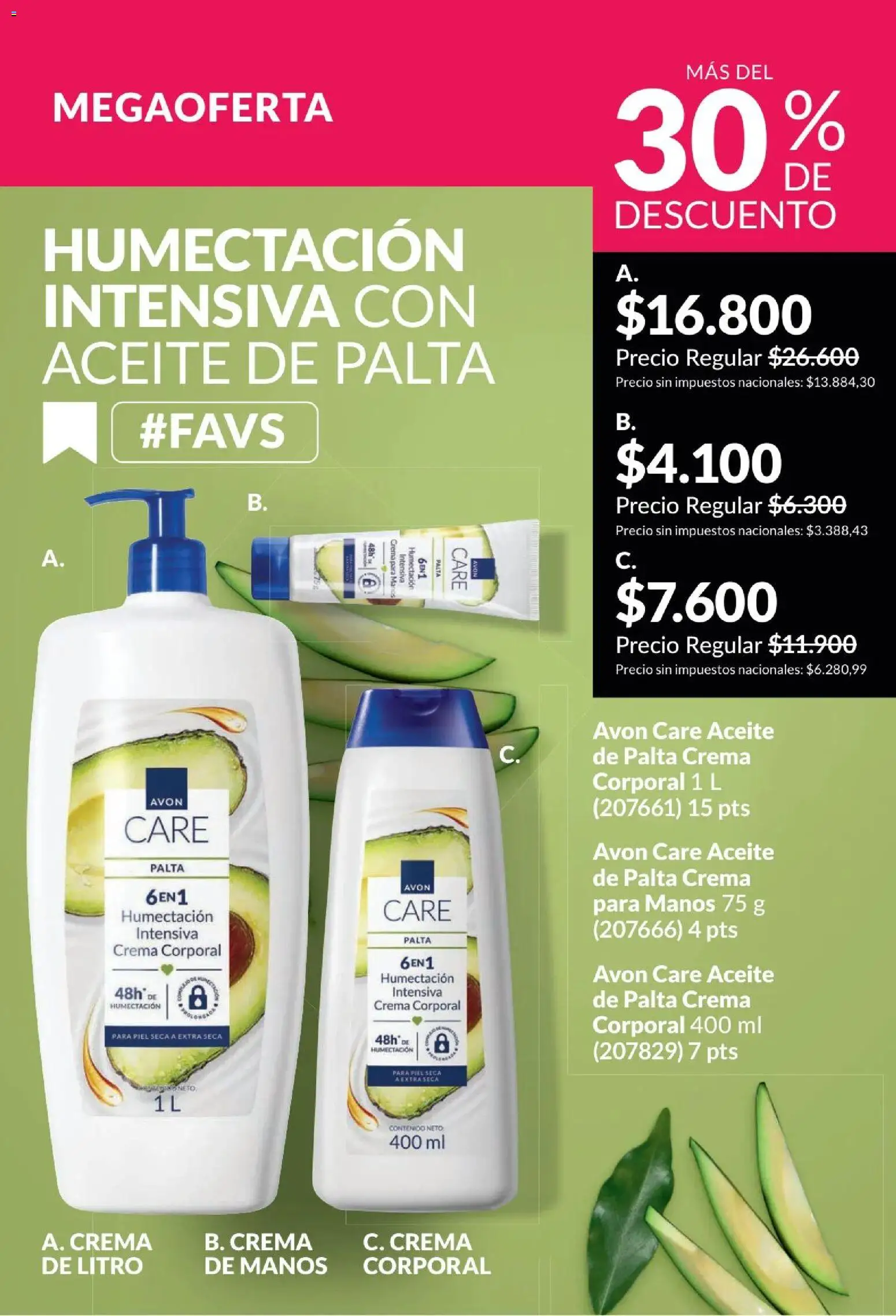 Catálogo AVON Campaña 4/2026 │ válido desde el 01/04/2026 | Página: 146 | Productos: Aceite de palta, Crema para manos, Palta, Crema