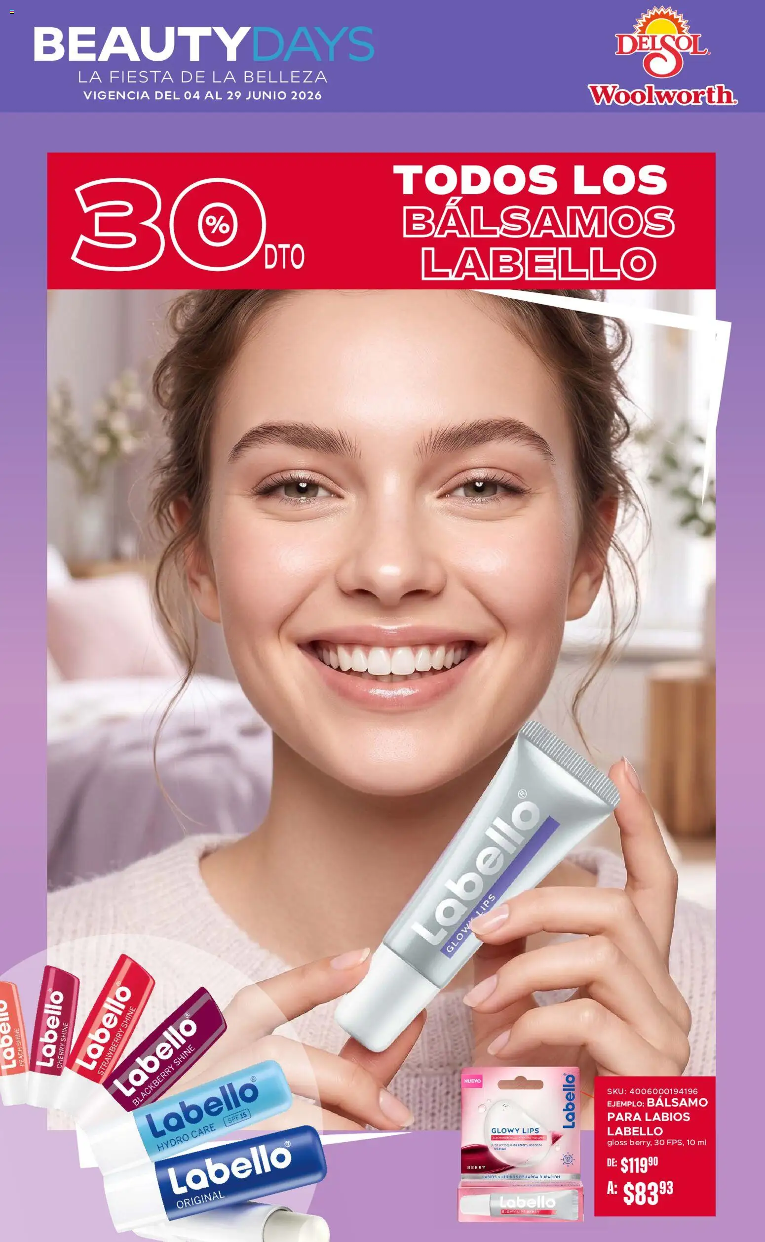 Nuevas ofertas de Del Sol y Woolworth válidas en toda la República Mexicana desde el 04.06.2026. ¡Encuentra las mejores ofertas en Del Sol y Woolworth catálogo La Fiesta de la Belleza! | Página: 5 | Productos: Huevo, Bálsamo