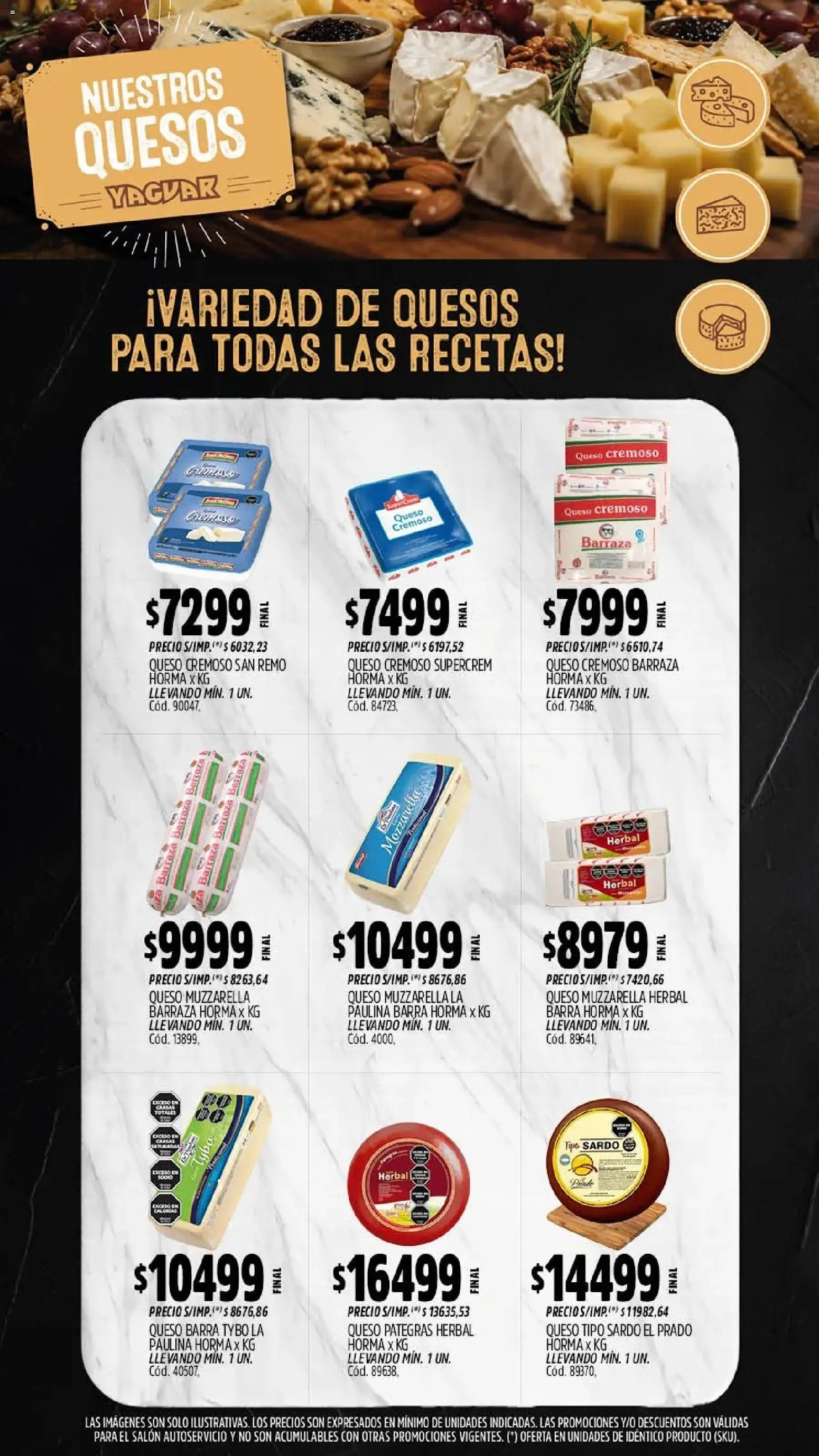 Yaguar - Oferta Semanal Chaco │ válido desde el 28/09/2026 | Página: 6 | Productos: Mozzarella, Muzzarella, Queso