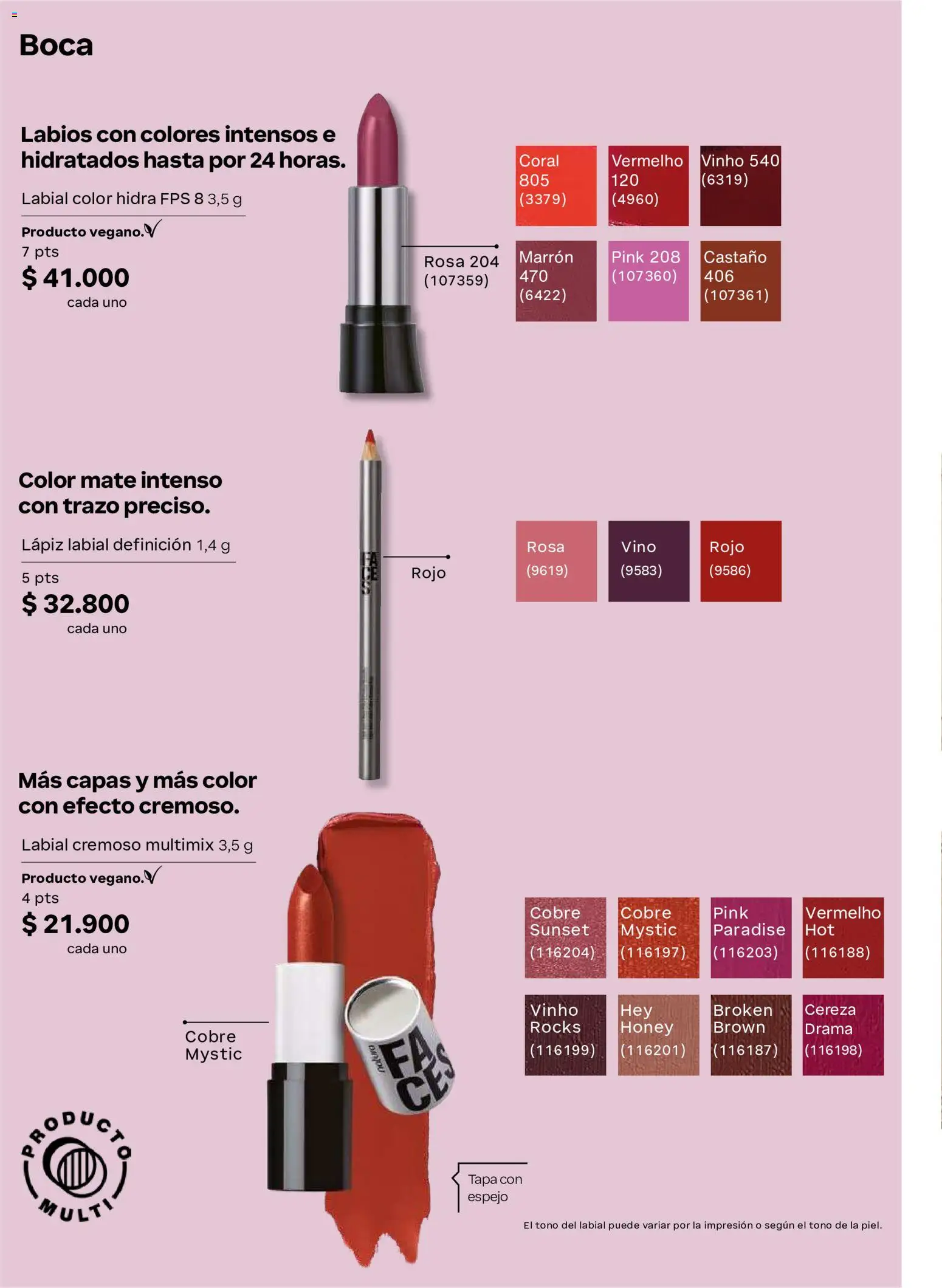 Natura revista - valida desde el 11.06.2026 | Página: 80 | Productos: Espejo, Lápiz labial, Vino