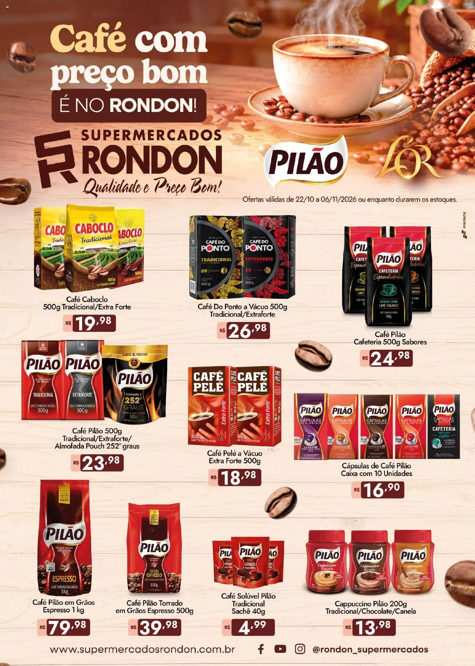 Supermercados Rondon Folheto - válido de 22/10/2026 | Página: 1